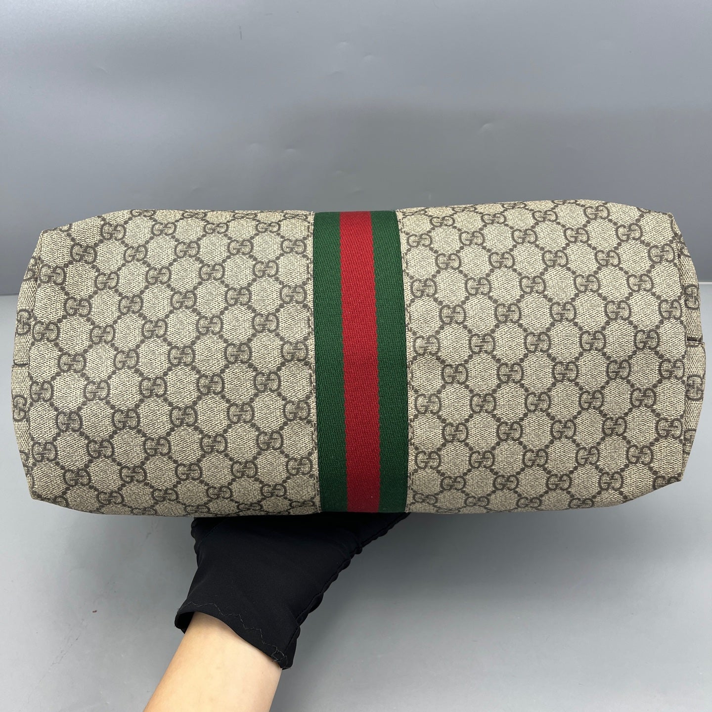 Gucci - Ophidia Tote - GG Supreme canvas with leather trim - Ebony - (medium)