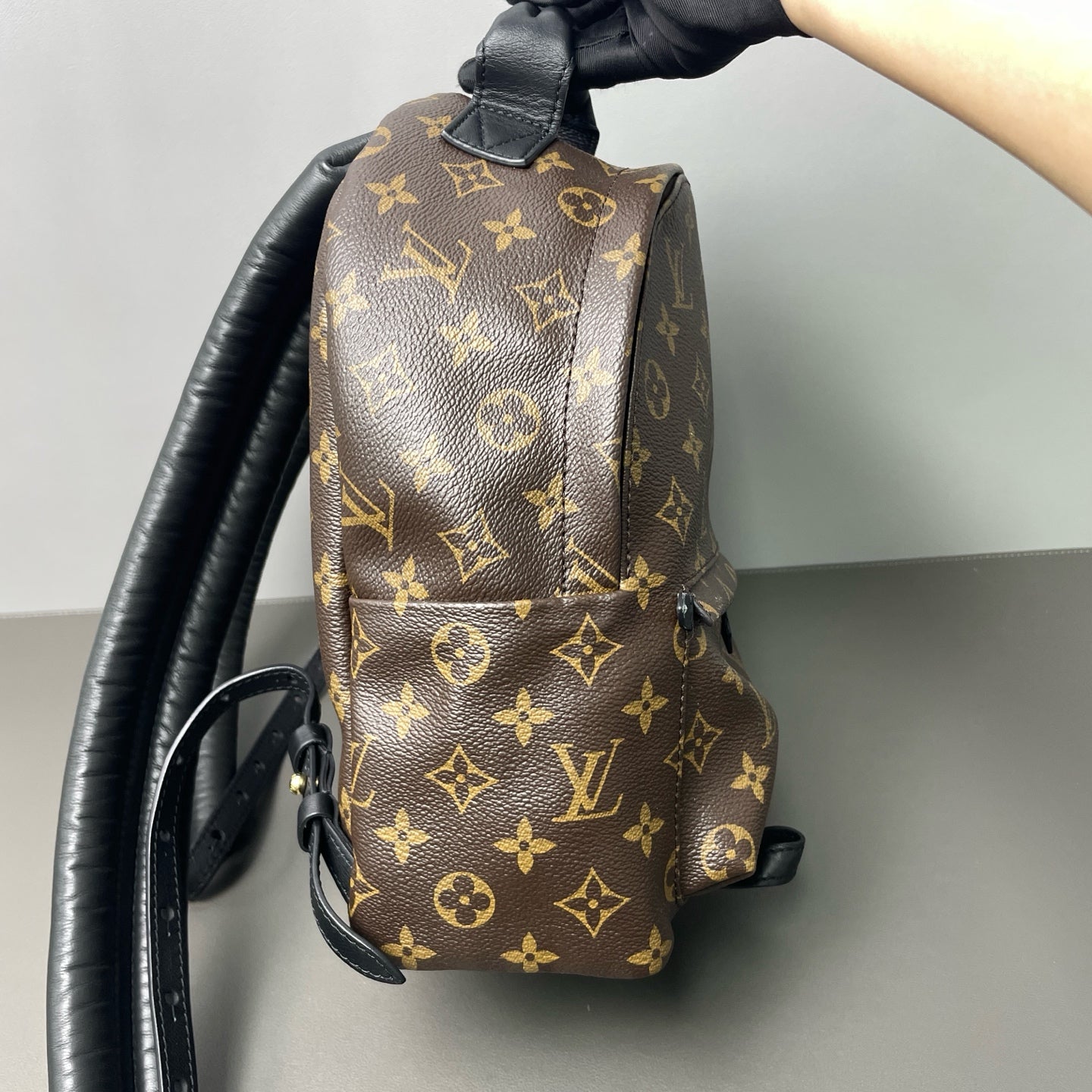 Louis Vuitton - Palm Springs PM Backpack - Monogram coated canvas with cowhide leather trim - Brown - (small)