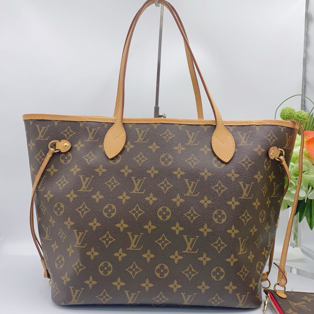 Louis Vuitton - Neverfull MM Monogram Pivoine - Coated canvas, Vachetta leather, Textile - Brown - (medium)
