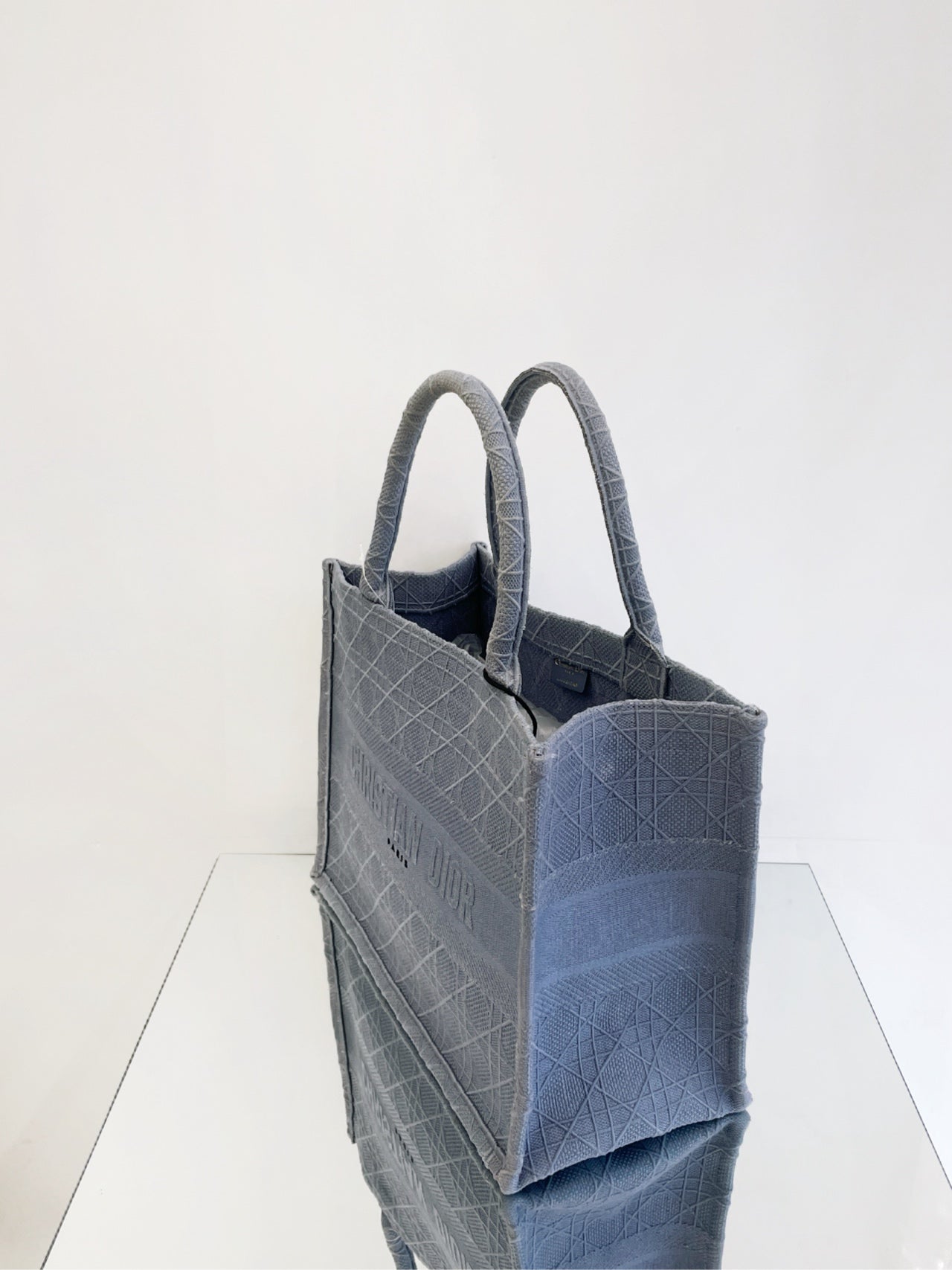 Dior - Book Tote - Embroidered technical fabric - Haze Blue - (Medium)