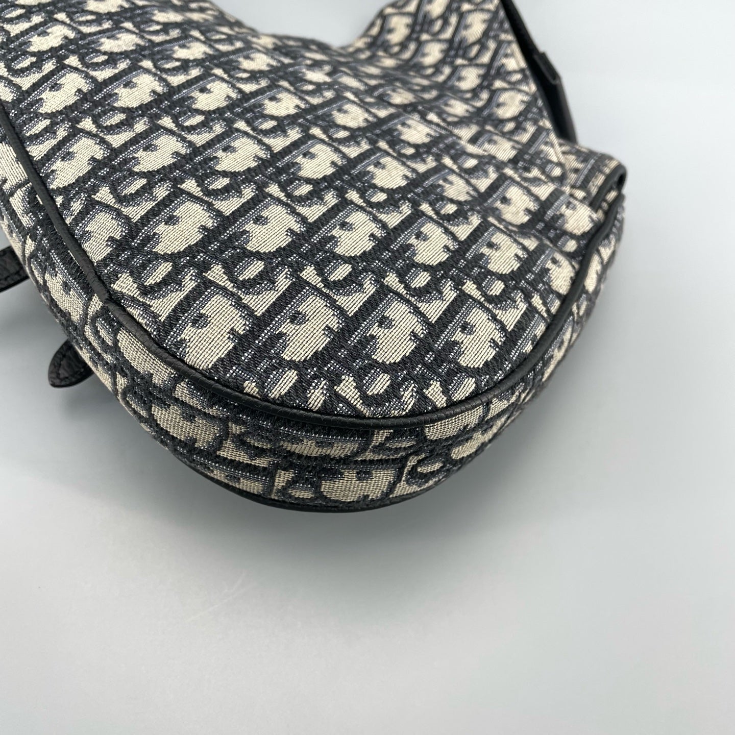 Dior - Saddle Chest Bag - Oblique canvas with leather trim - Blue - (Small)