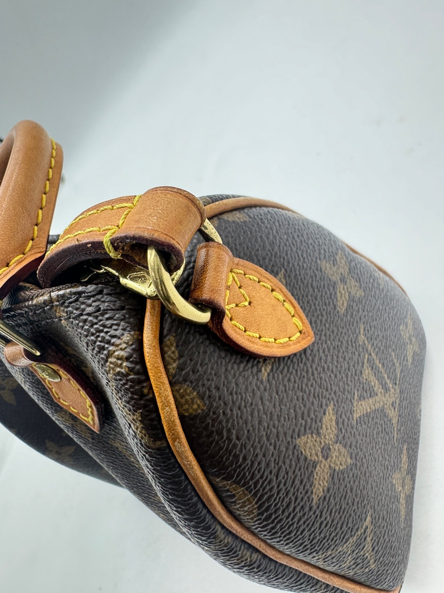 Louis Vuitton - Nano Speedy - Monogram coated canvas with natural cowhide leather trim - Brown - (Mini)