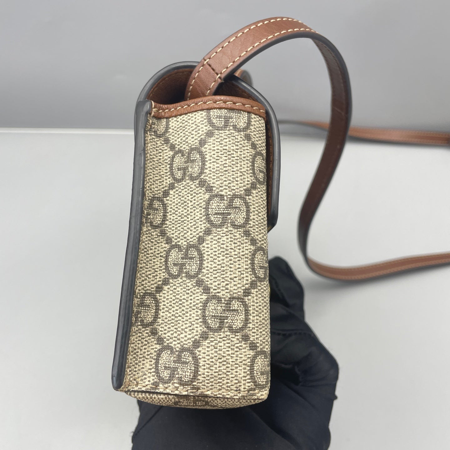 Gucci - Moonlight Box Mini Top Handle Bag - GG Supreme canvas and Leather - Beige, Black and Brown - (mini)