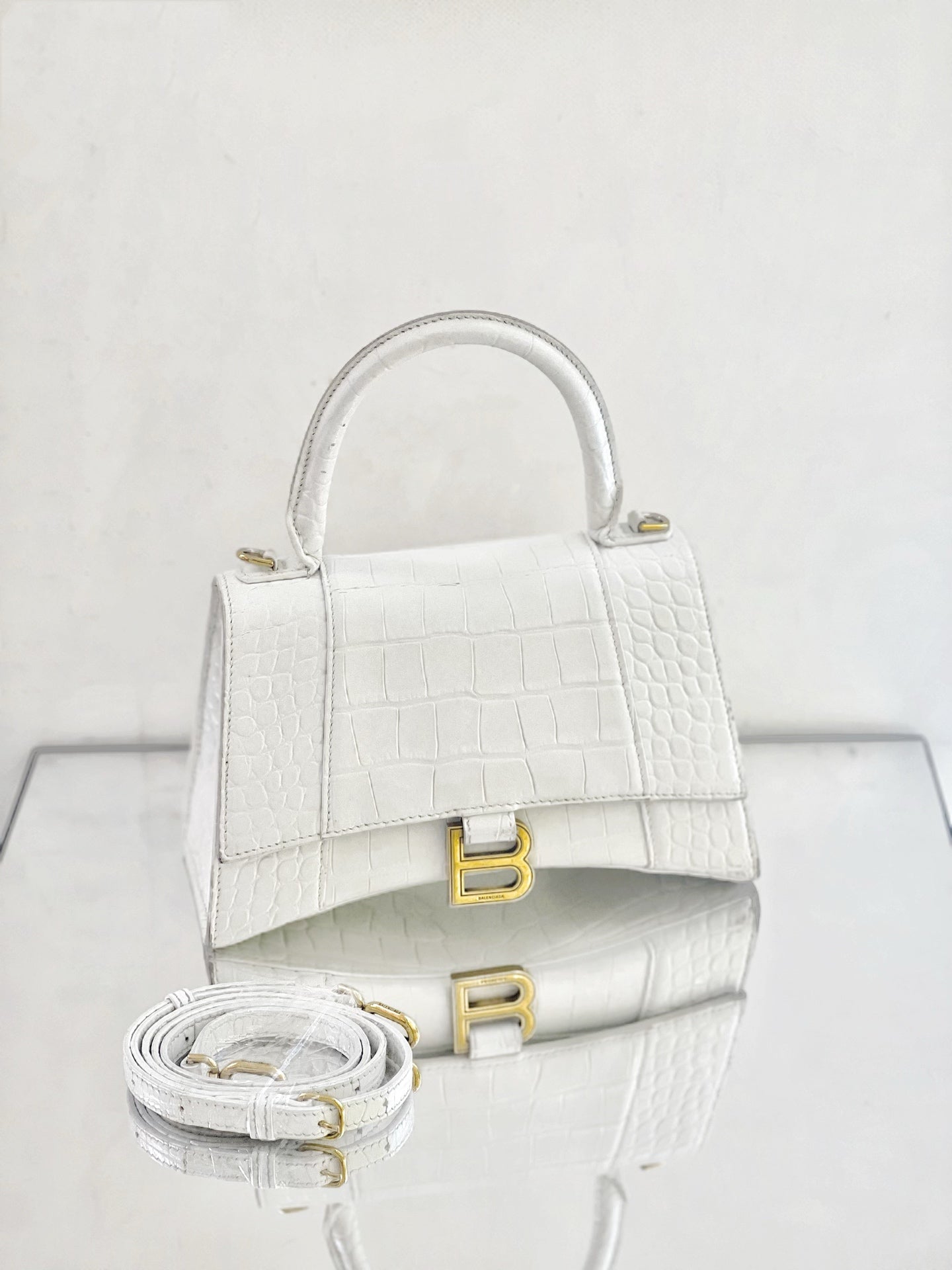 Balenciaga - Hourglass - Leather - White - (small)