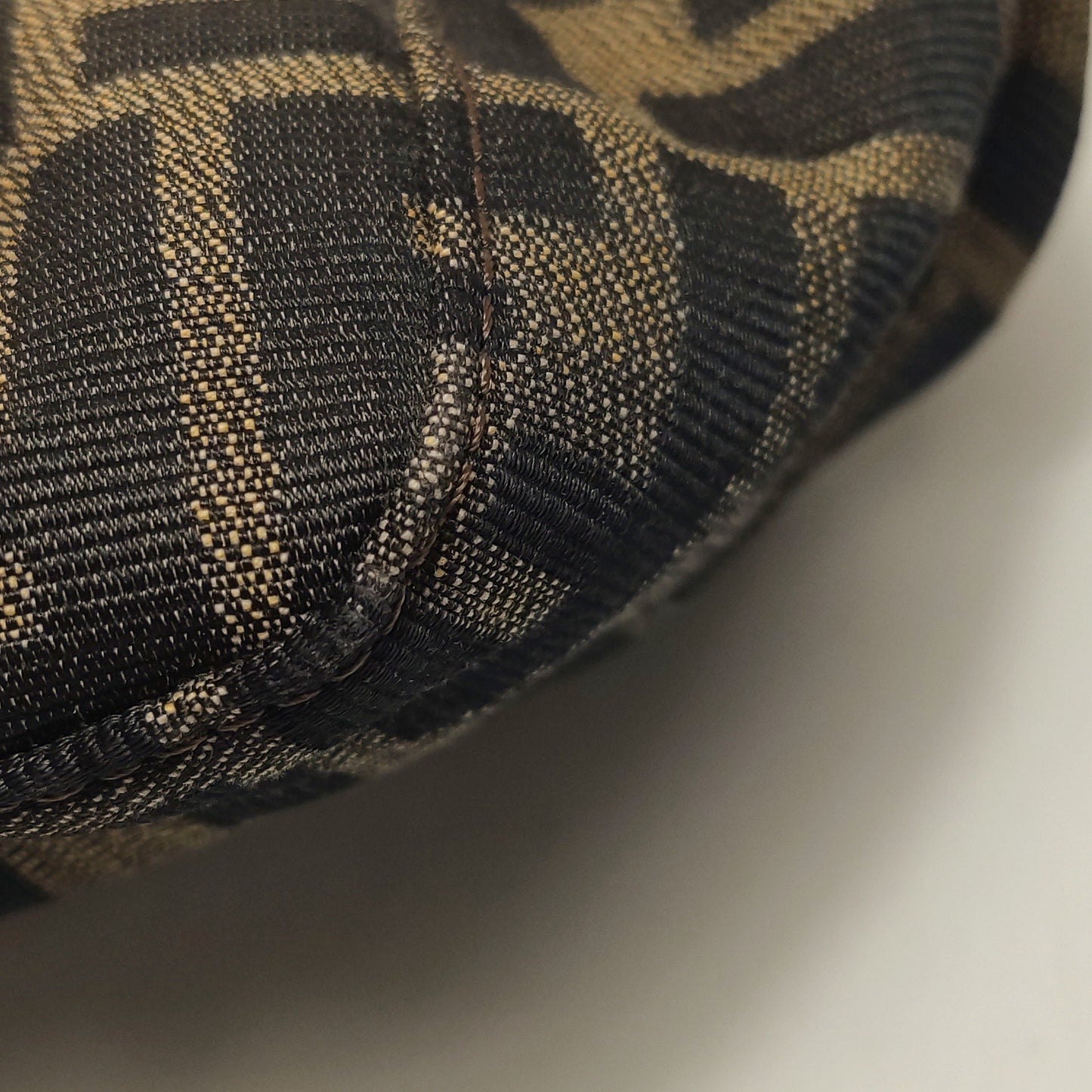Fendi - Zucca Canvas Tote Bag - Zucca canvas with leather trim - Brown - (small)