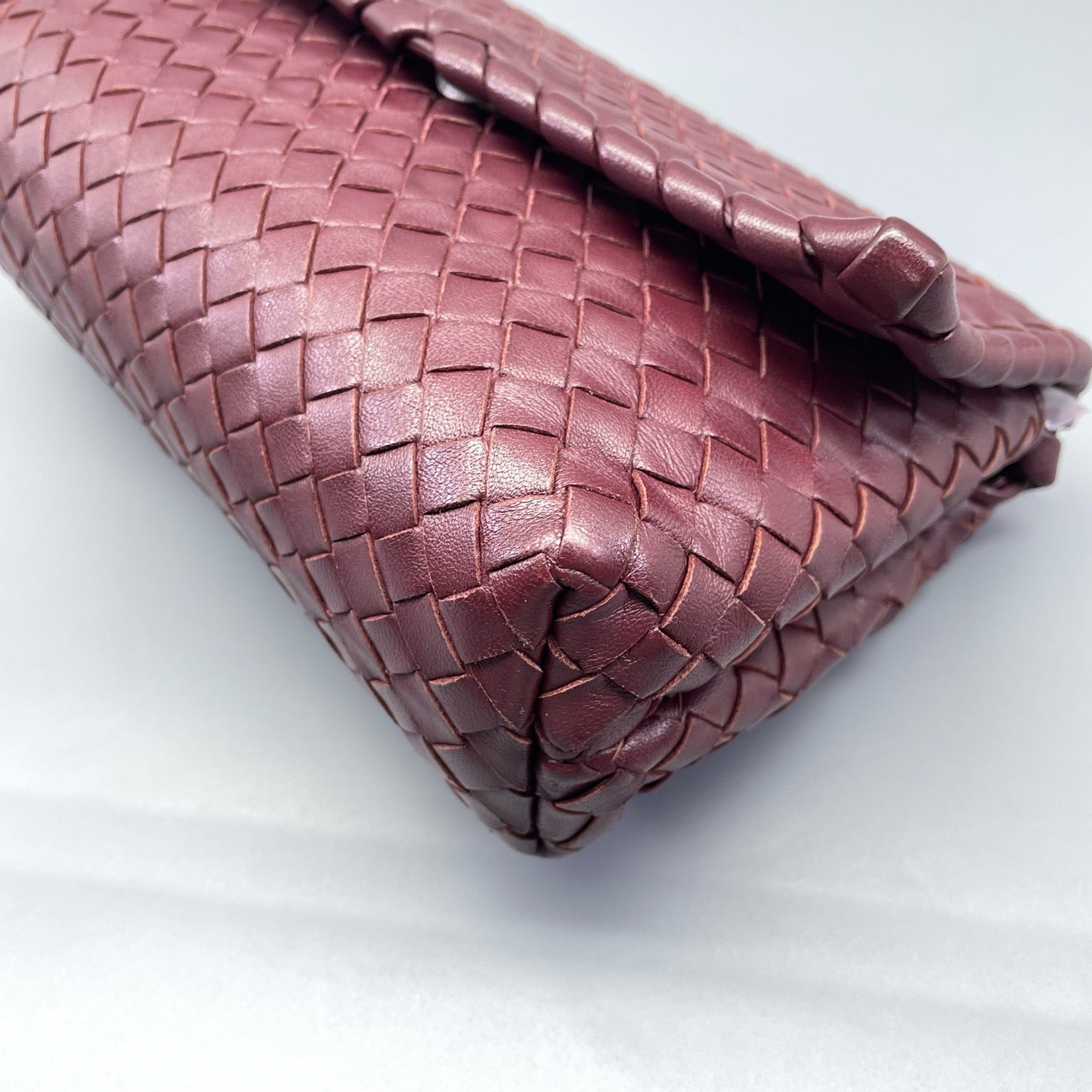 Bottega Veneta - Olympia - Lambskin leather - Burgundy - (Small)