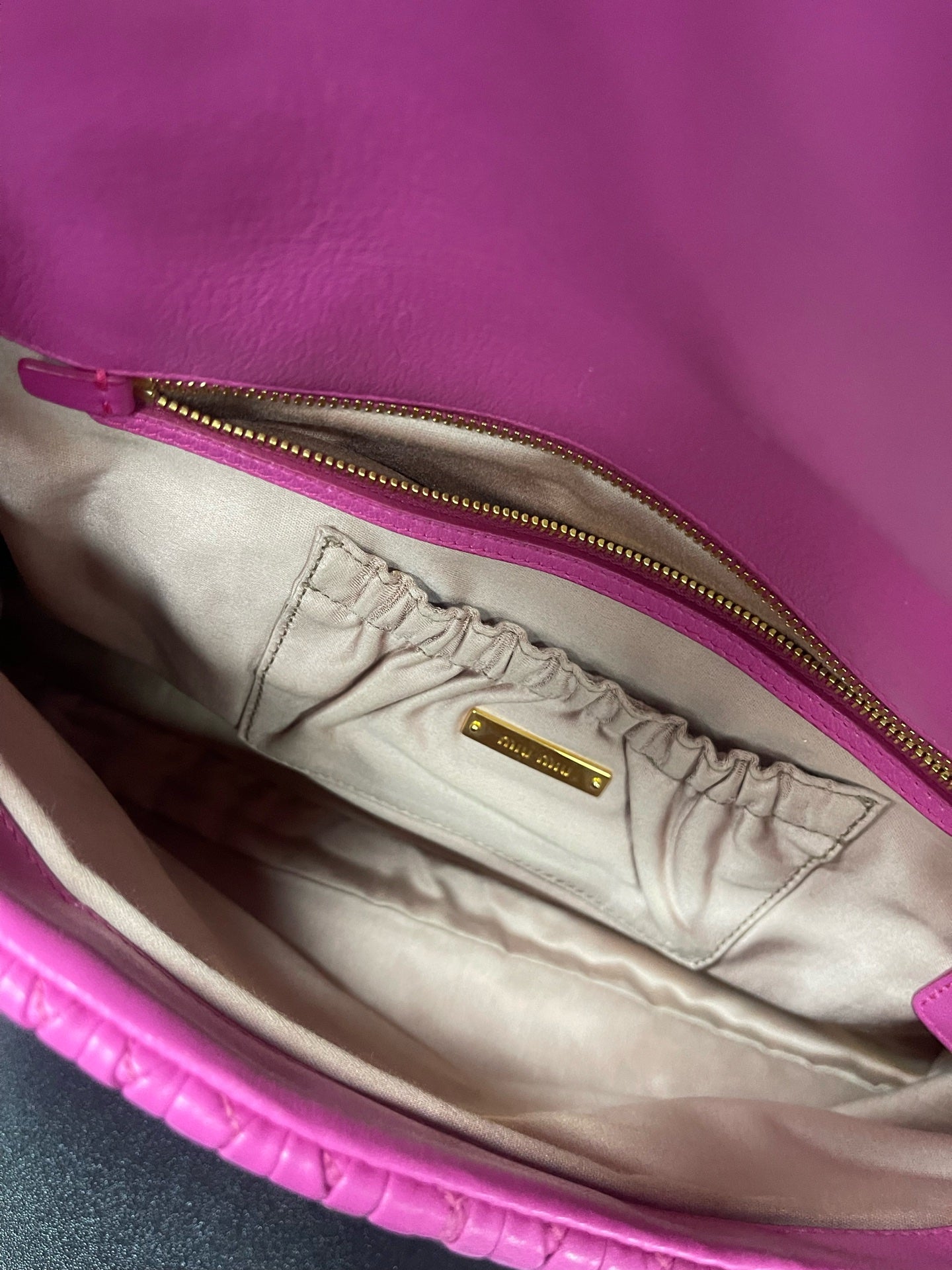 Miu Miu - Matelassé Jewel Chain Bag - Leather - Pink - (small)