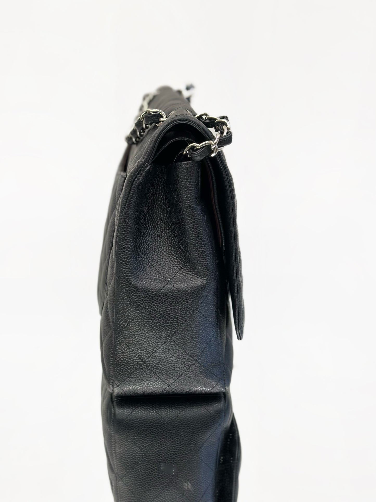 Chanel - Classic Flap Maxi - Leather - Black - (Large)