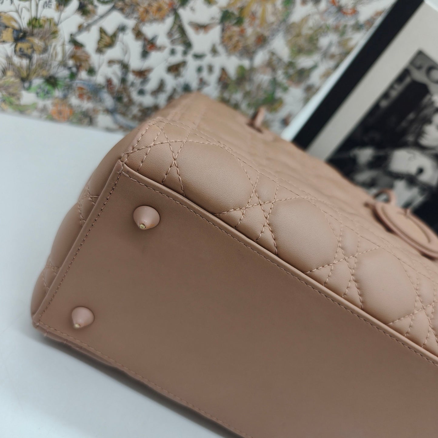 Dior - Lady Dior - Lambskin leather - Nude Pink - (Medium)