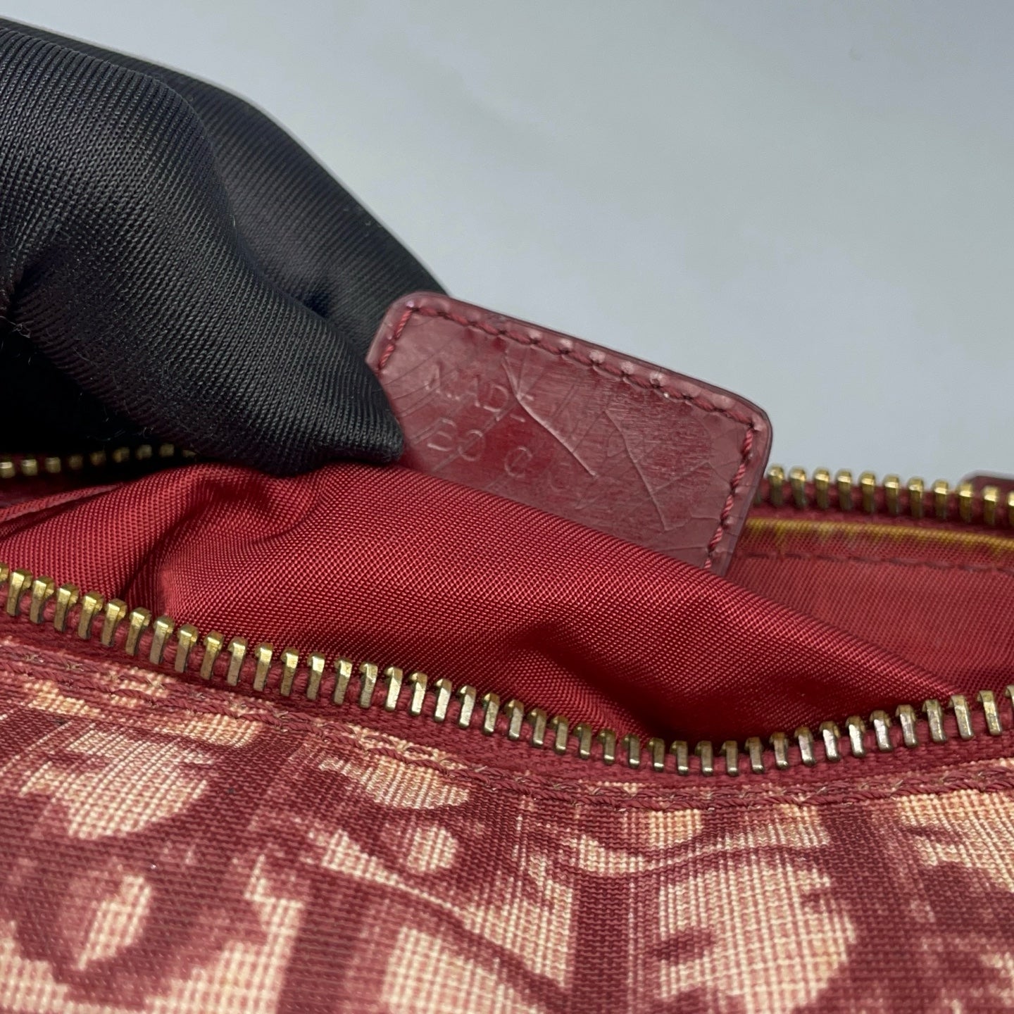 Dior - Boston Bag - Canvas and Patent leather - Red - (mini)