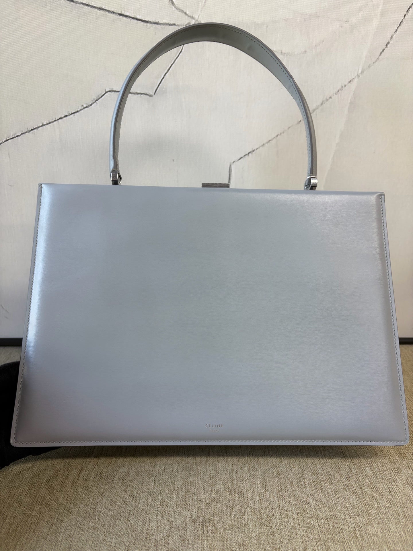 Celine - Clasp - Smooth calfskin leather - Mist Blue with Silver-Tone Hardware - (Medium)
