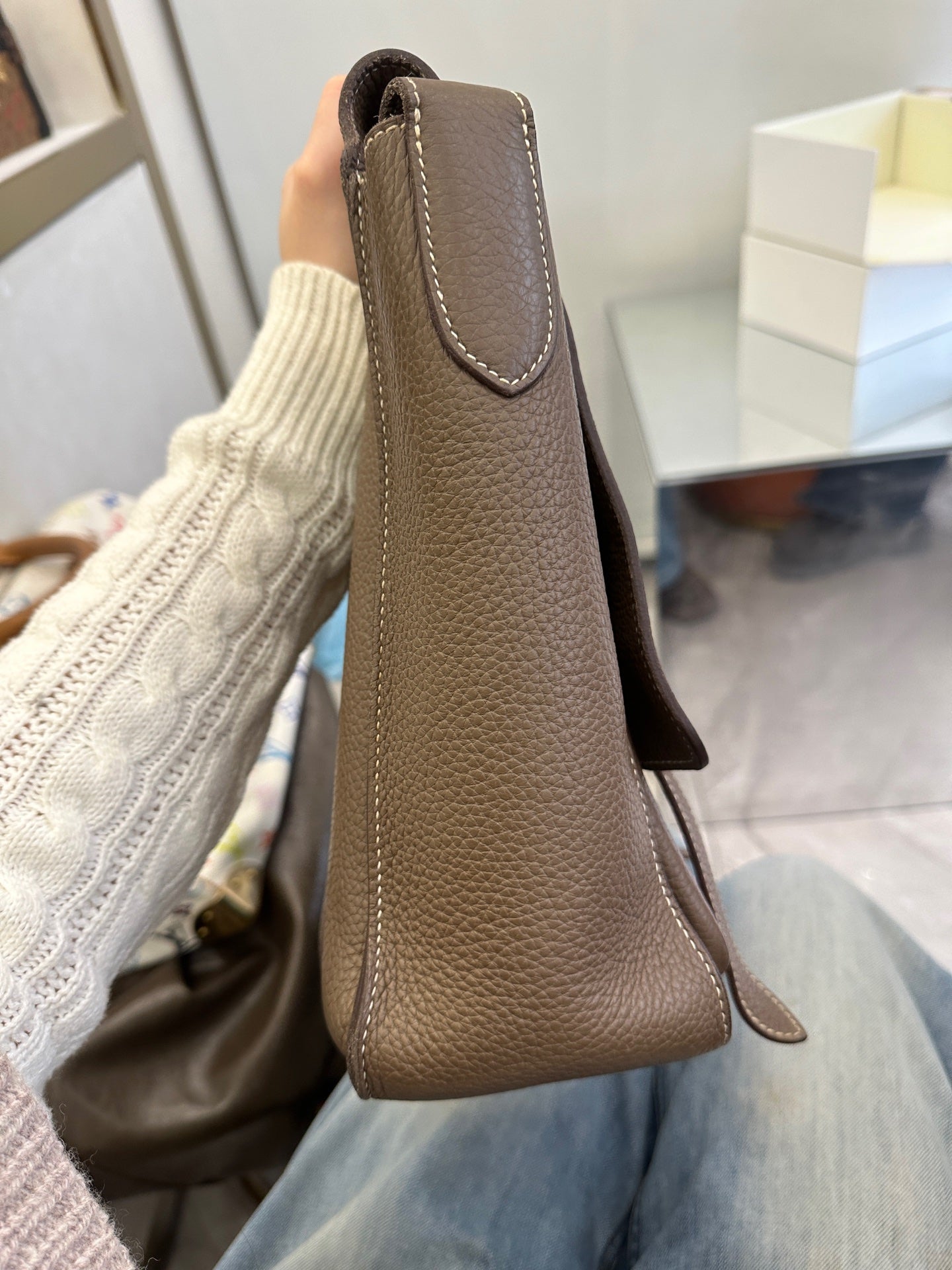 Hermès - Steve - Taurillon Clemence leather - Elephant Grey - (medium)