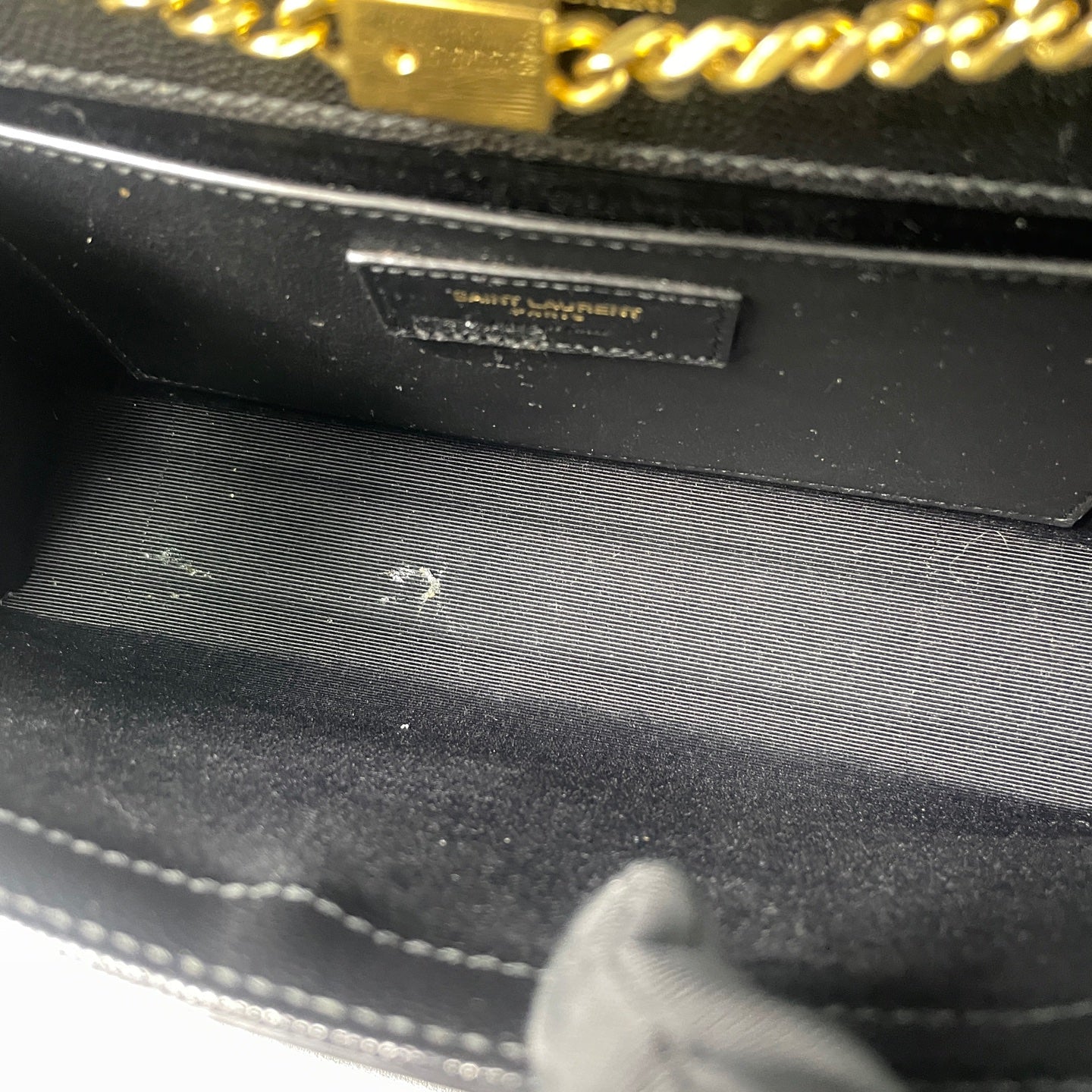 Saint Laurent - Kate Chain Bag - Grained cowhide leather - Black - (small)