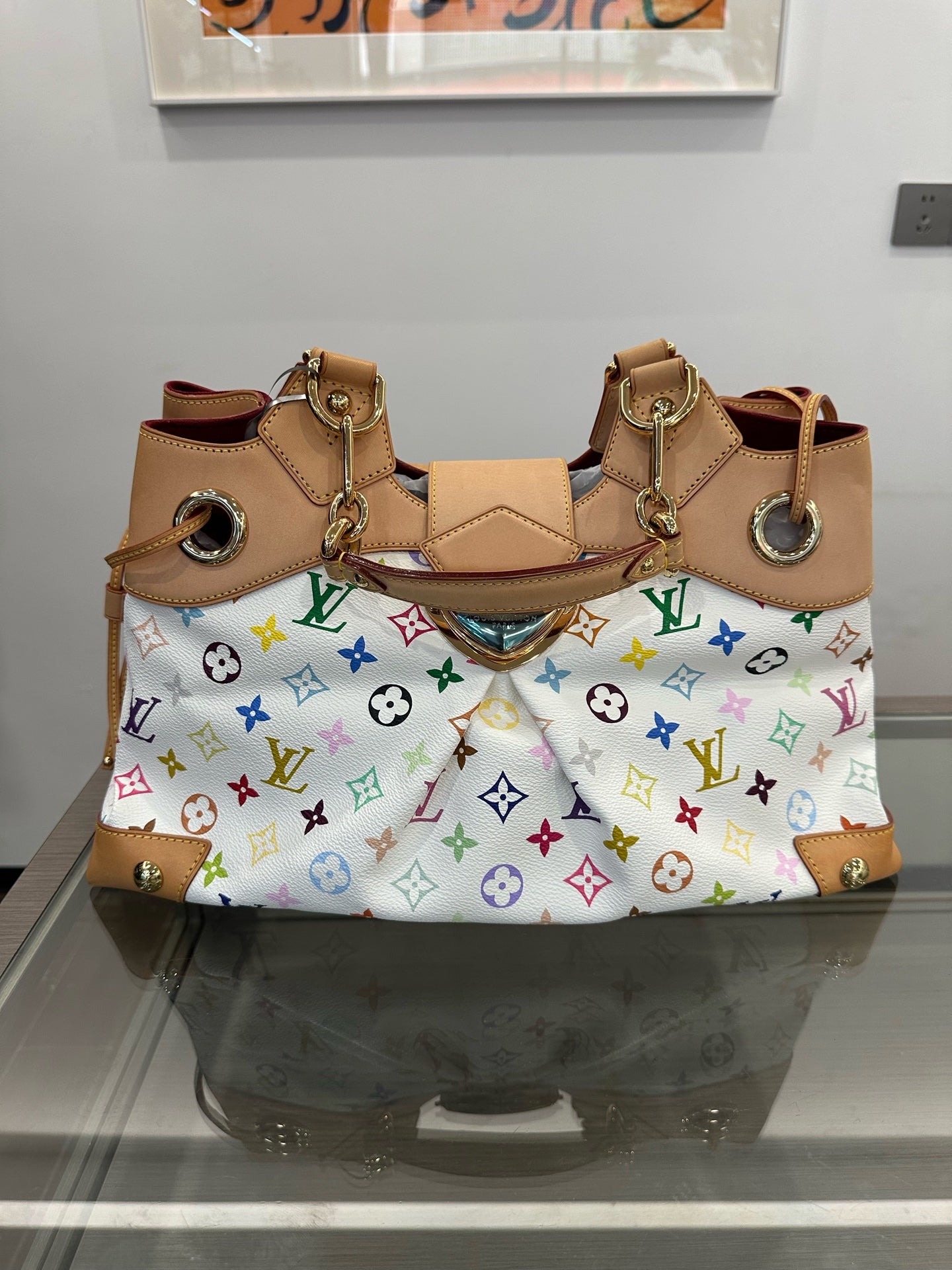 Louis Vuitton - Ursula - Coated canvas with Vachetta leather trim - White - (large)