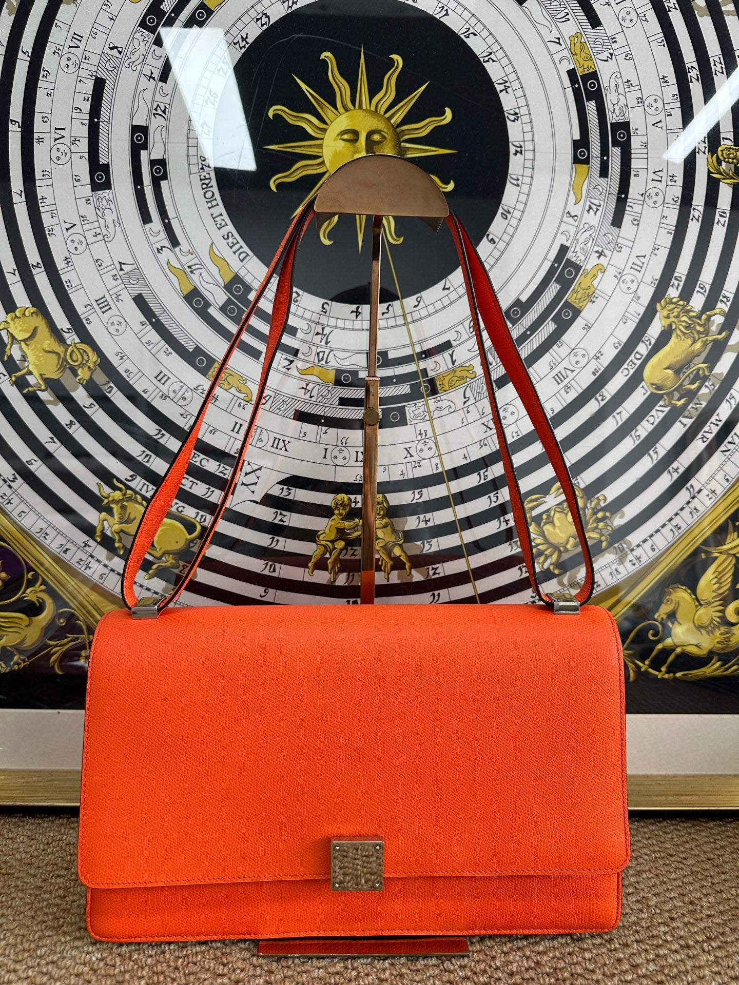 Celine - Classic Box Bag - Leather - Orange - (large)