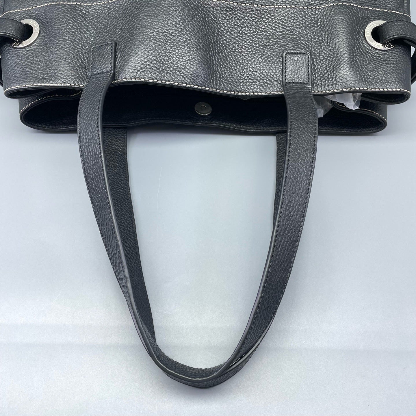 Loewe - Tote Shoulder Bag L6753 - Grained leather - Black - (Large)