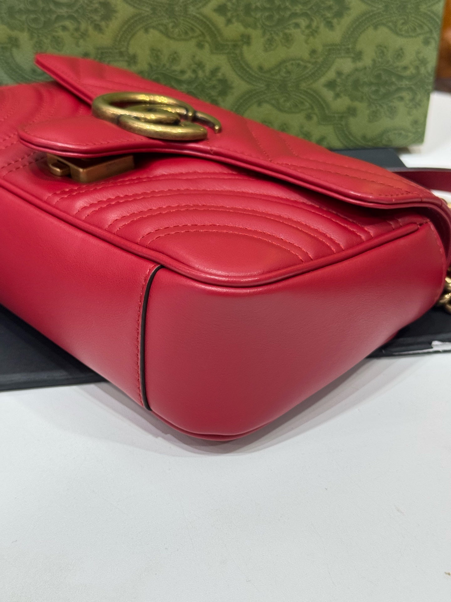 Gucci - GG Marmont Mini - Leather - Red - (mini)