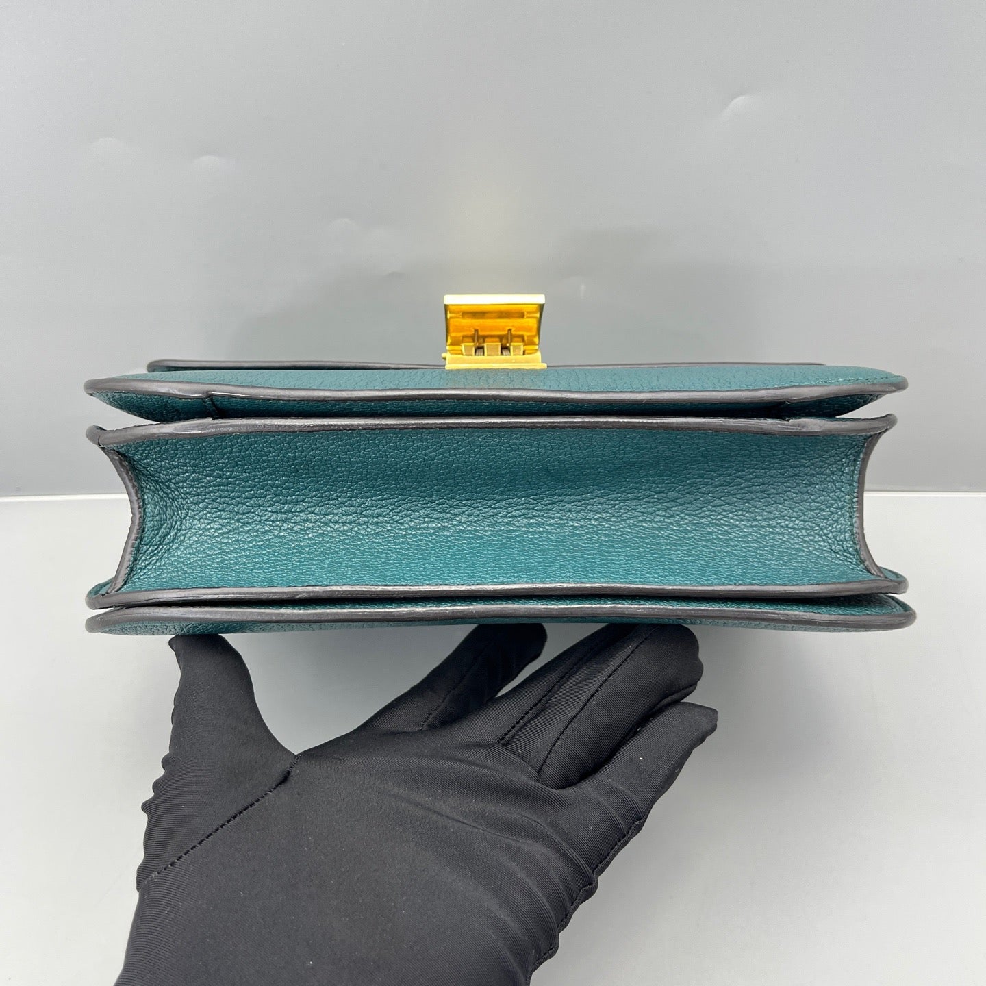 Celine - Box Medium - Grained calfskin leather - Green - (Medium)