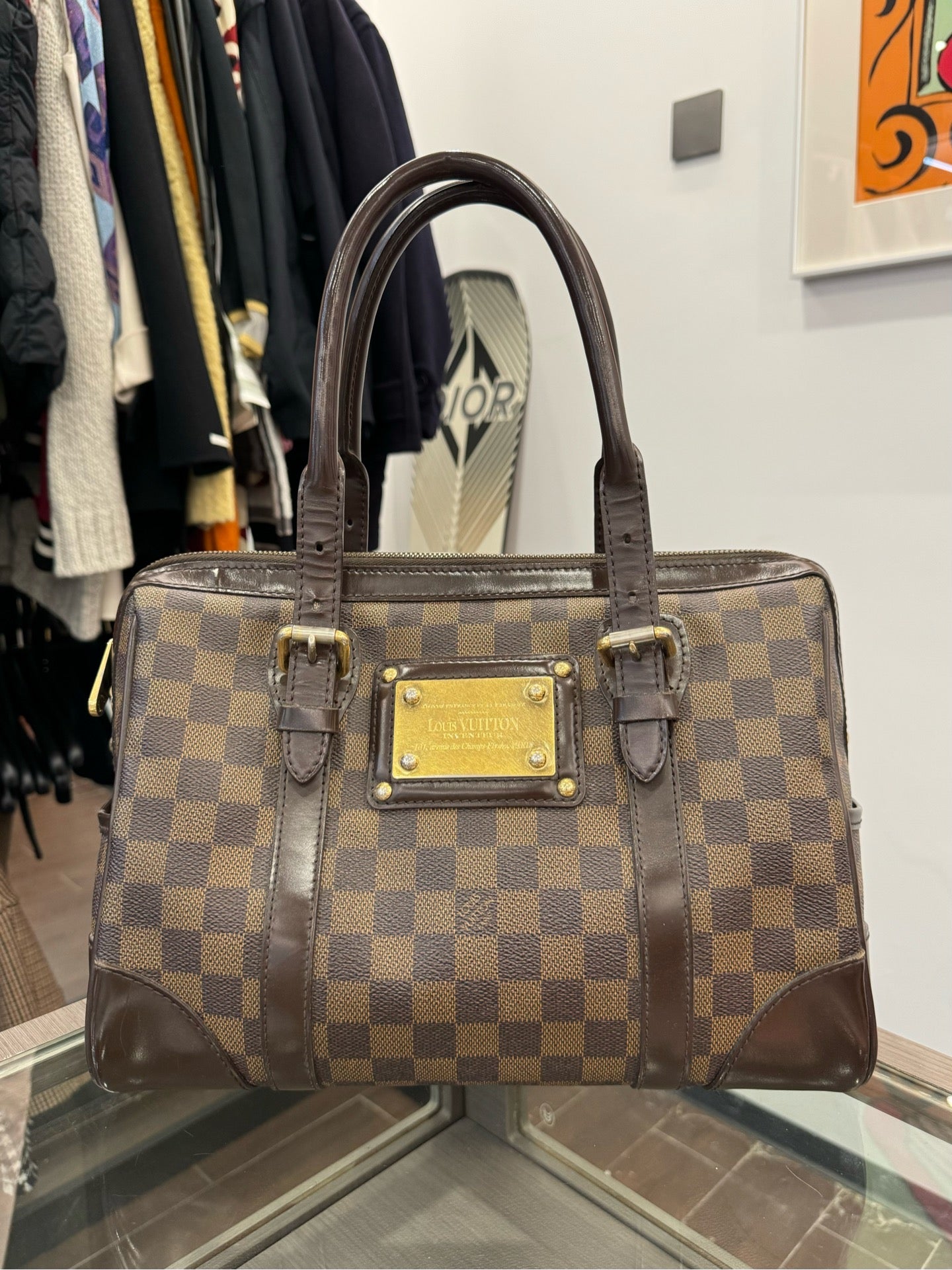 Louis Vuitton - Berkeley - Damier Ebene coated canvas with smooth leather trim - Brown - (medium)