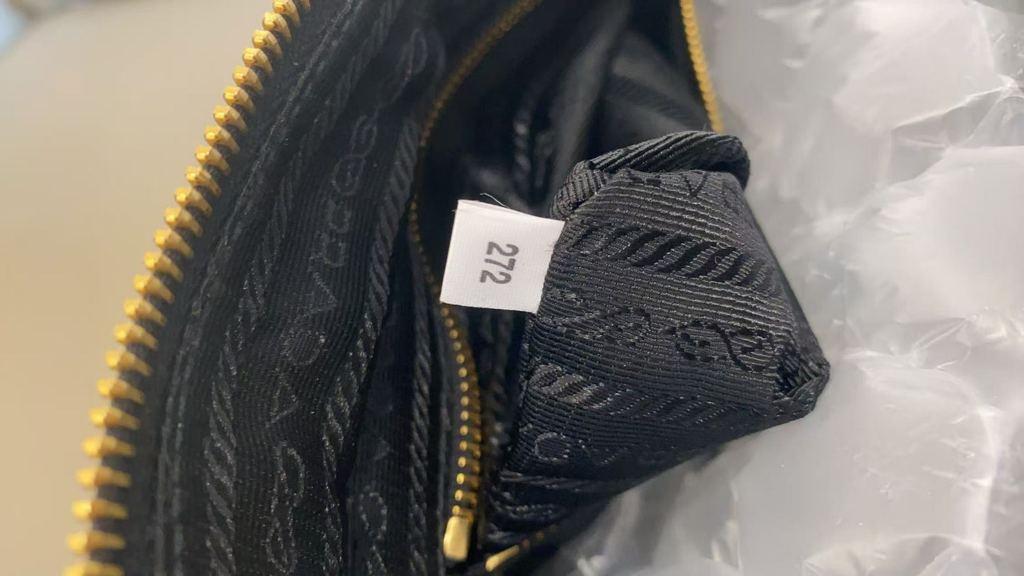 Prada - Quilted Tessuto Chain Shoulder Bag - Quilted Tessuto nylon with Saffiano leather trim - Black - (Medium)