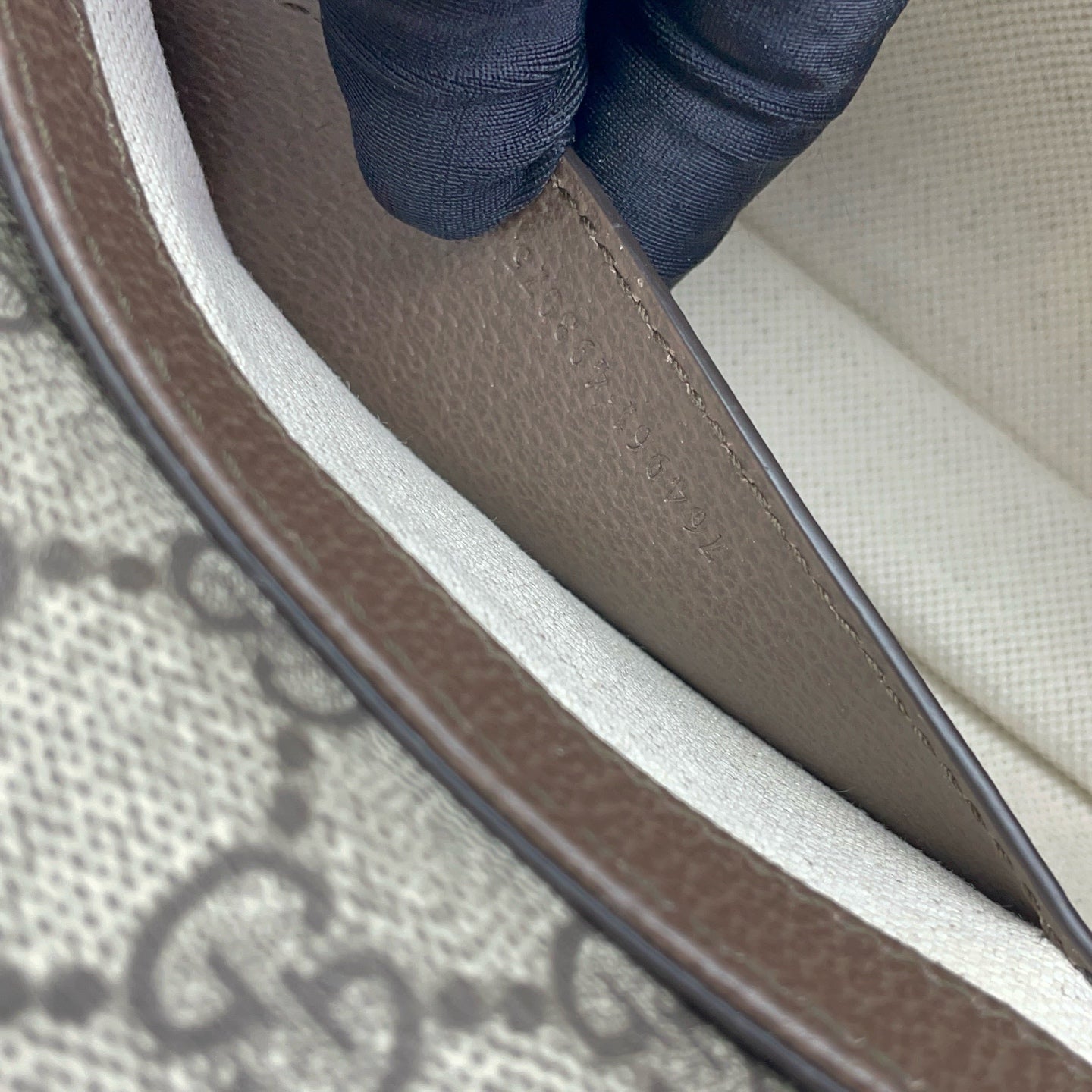 Gucci - Ophidia GG Supreme Envelope Bag - GG Supreme coated canvas with leather trim - Beige and Ebony with Red and Green Web - (mini)
