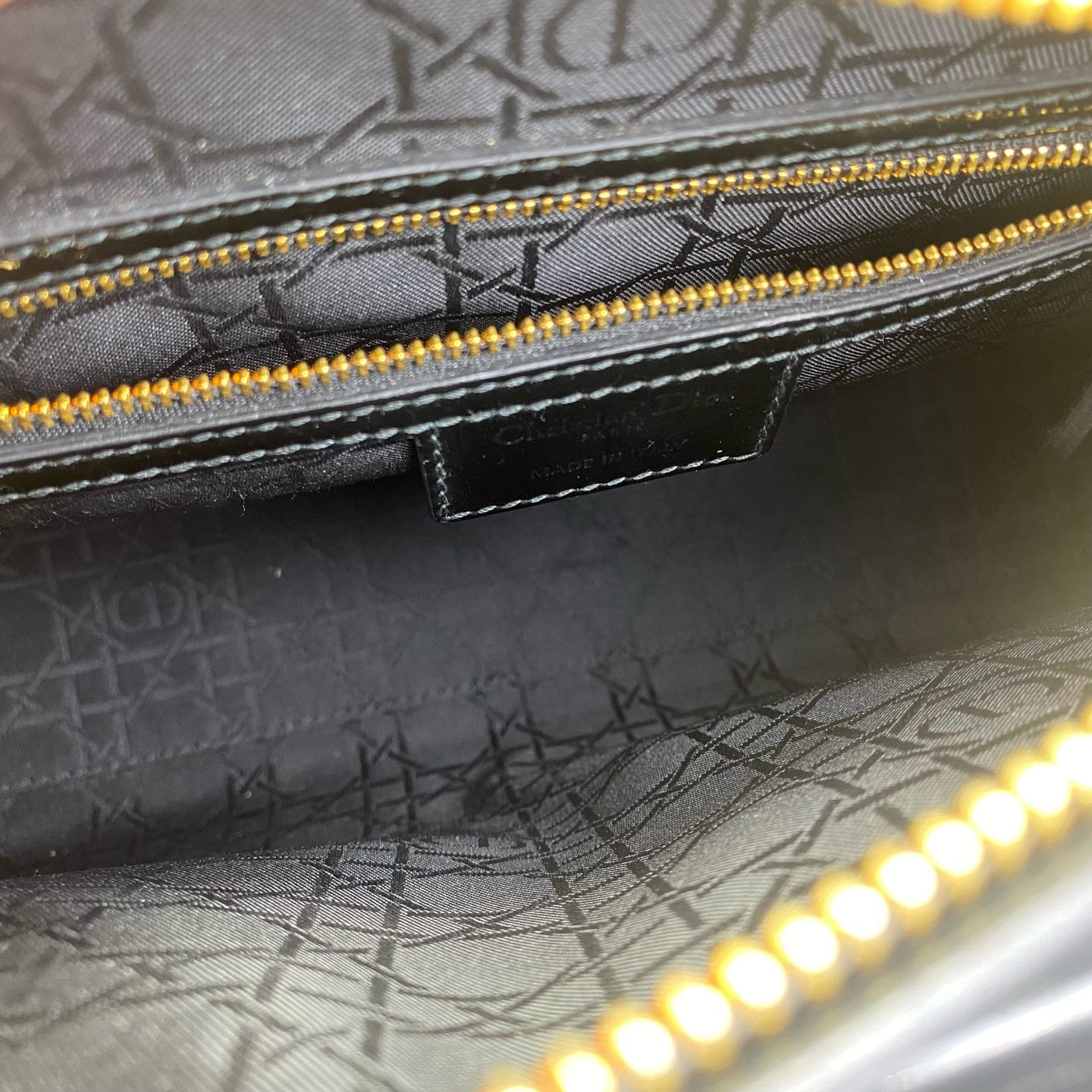 Dior - Lady Dior - Patent leather - Black - (Medium)