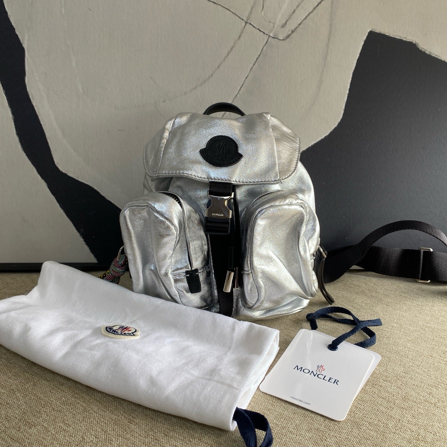 Moncler - Mini Dauphine - Metallic leather - Silver - (mini)