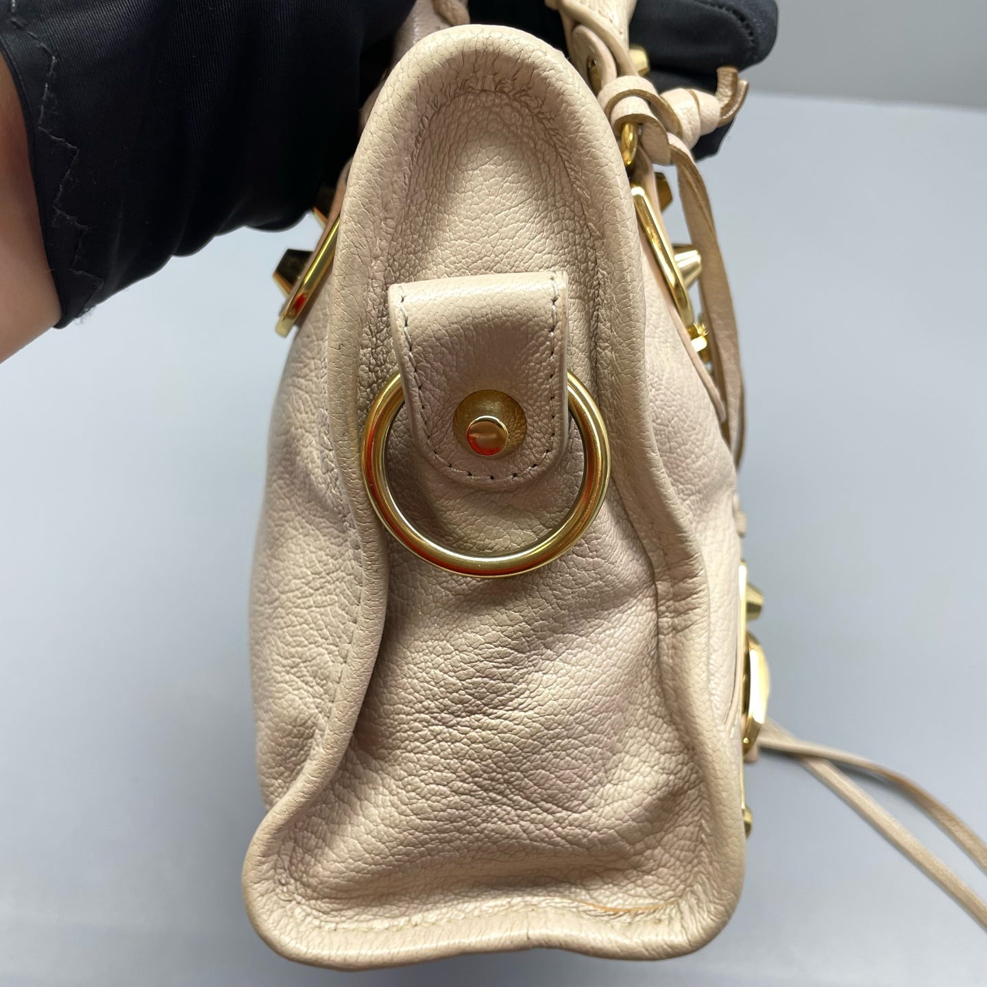 Balenciaga - Mini City - Lambskin leather - Milk Tea Beige with Gold-Tone Hardware - (mini)