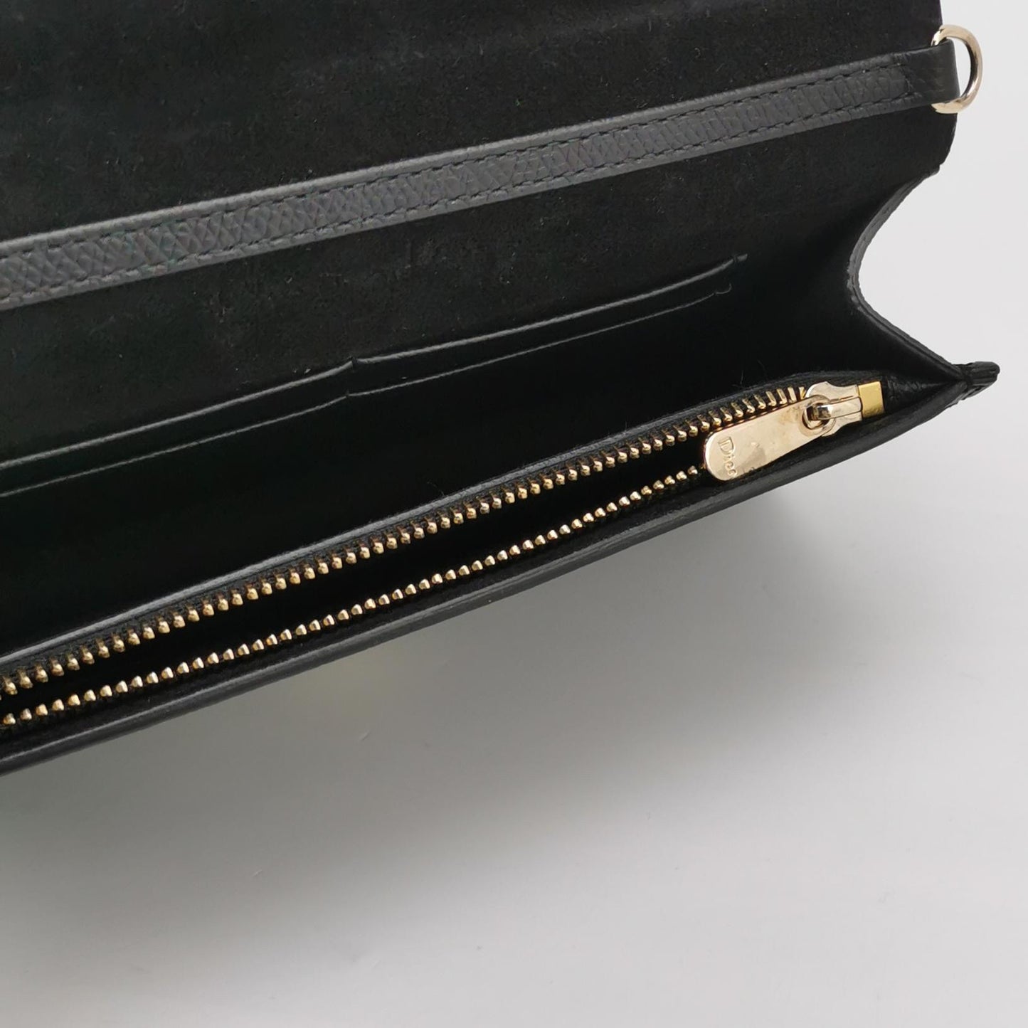 Dior - Dior Caro Wallet On Chain (WOC) - Grained leather - Black - (mini)