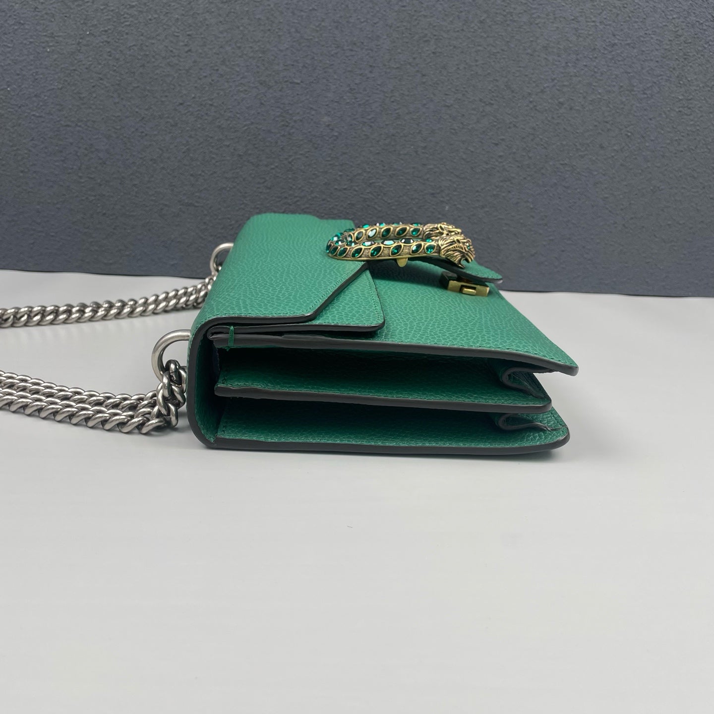 Gucci - Dionysus Shoulder Bag - Grained leather - Green - (medium)