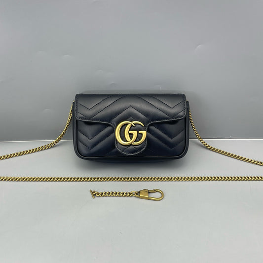 Gucci - Marmont Super Mini - Leather - Black - (mini)