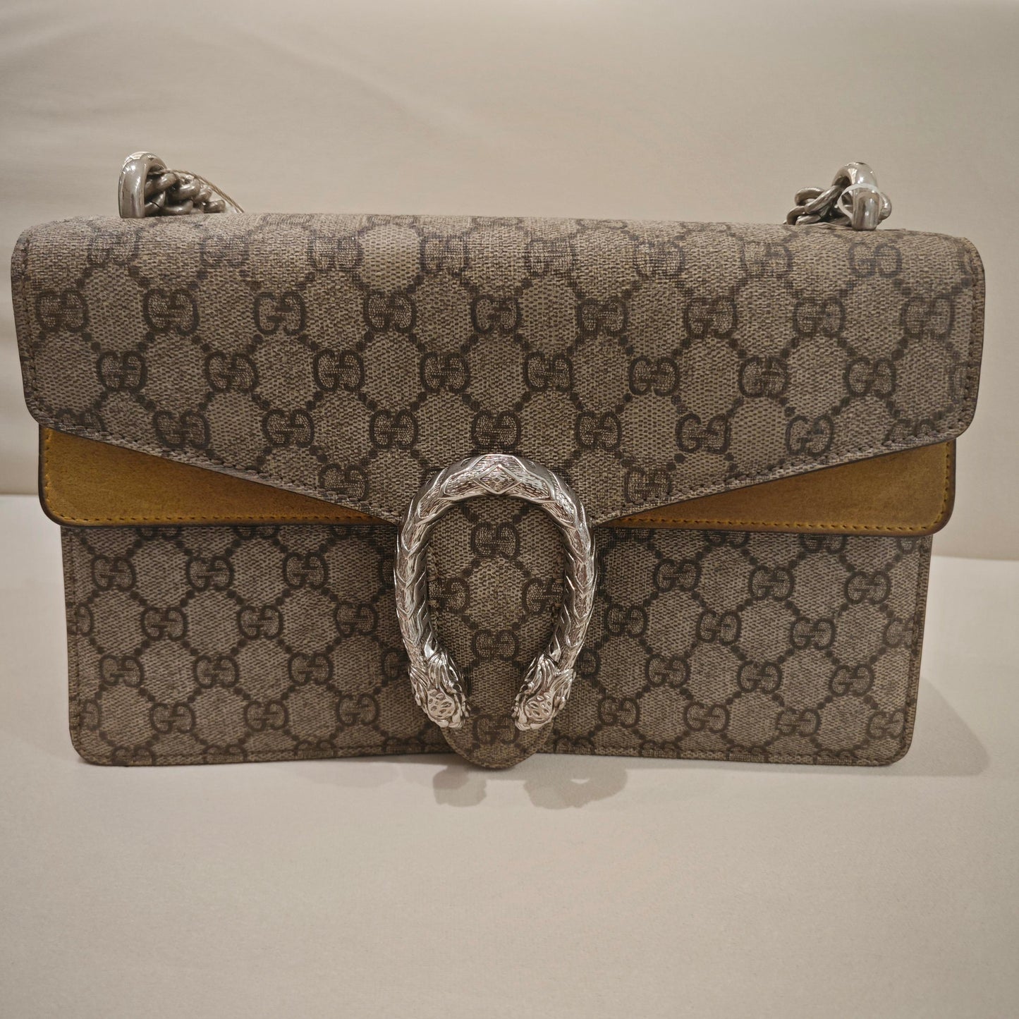Gucci - Dionysus Medium - GG Supreme canvas with suede and leather trim - Beige - (medium)