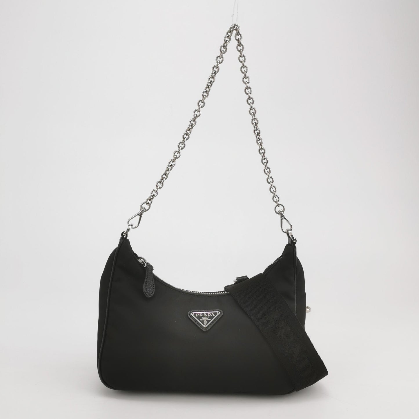 Prada - Re-Edition 2005 Shoulder Bag (1NE204_R064_F0632) - Re-Nylon fabric and Saffiano leather - Black - (Small)