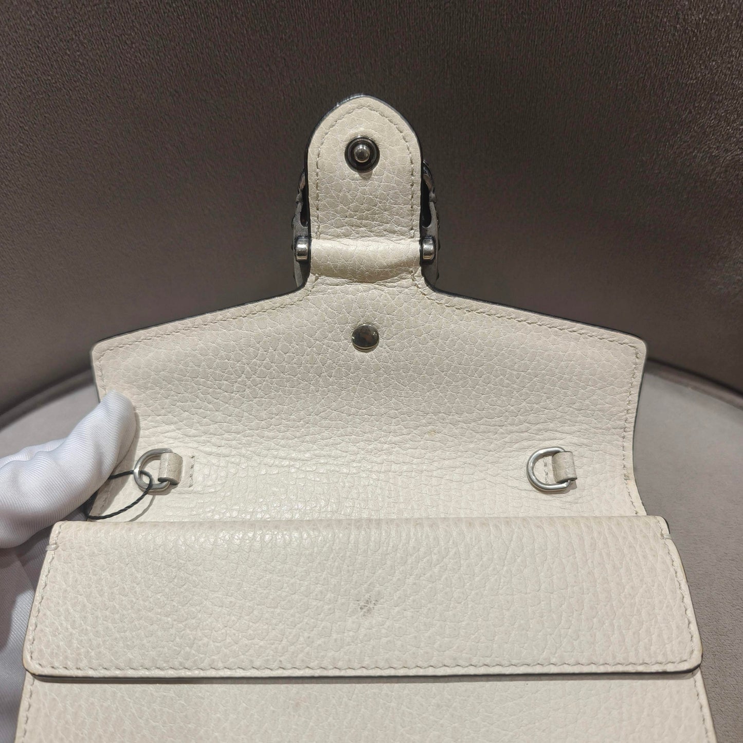 Gucci - Dionysus Super Mini - Grained leather - Off-white - (mini)