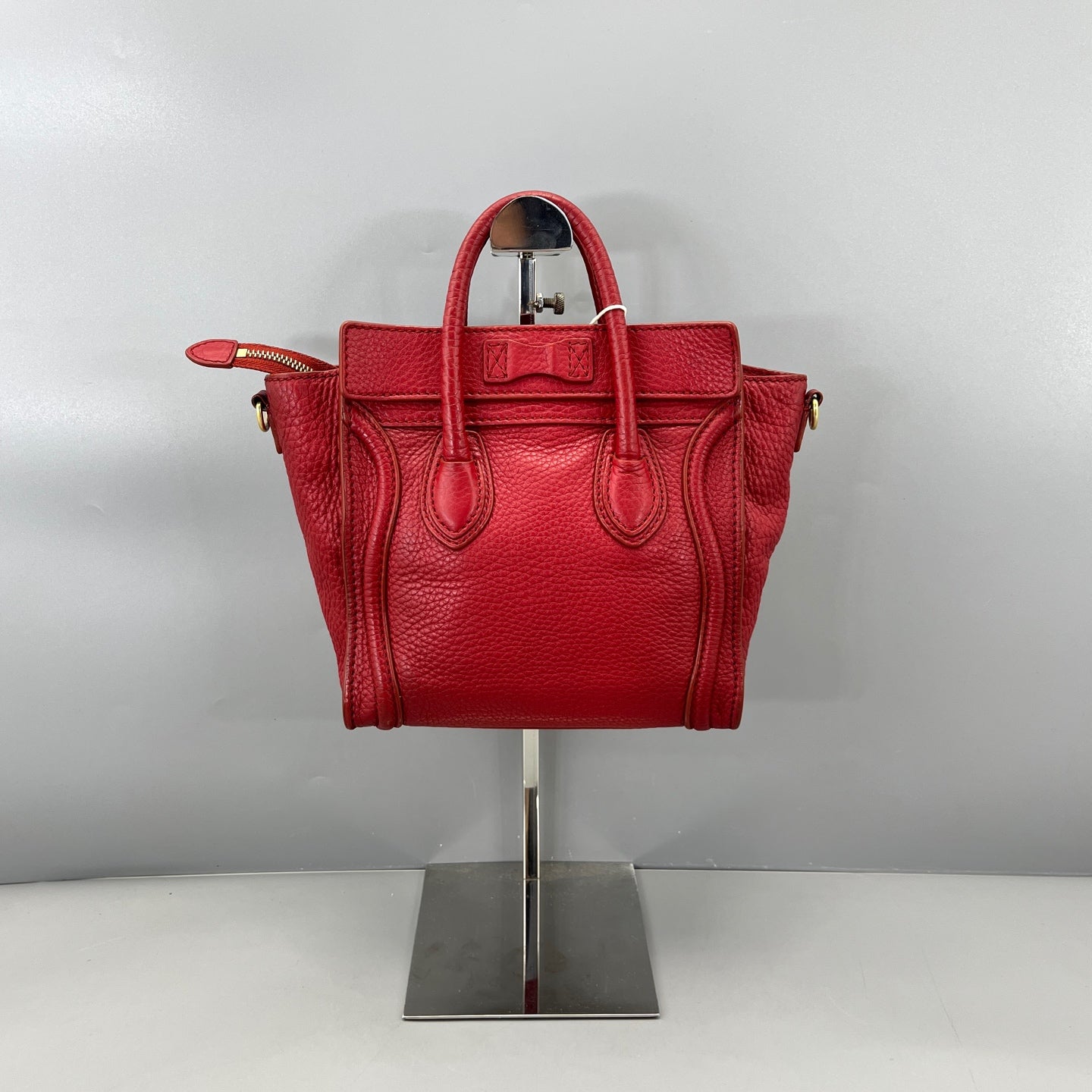 Celine - Luggage Nano - Grained calfskin leather - Red - (mini)