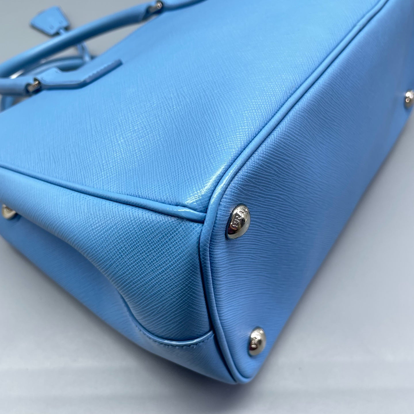 Prada - Saffiano Lux Tote - Leather - Blue - (small)