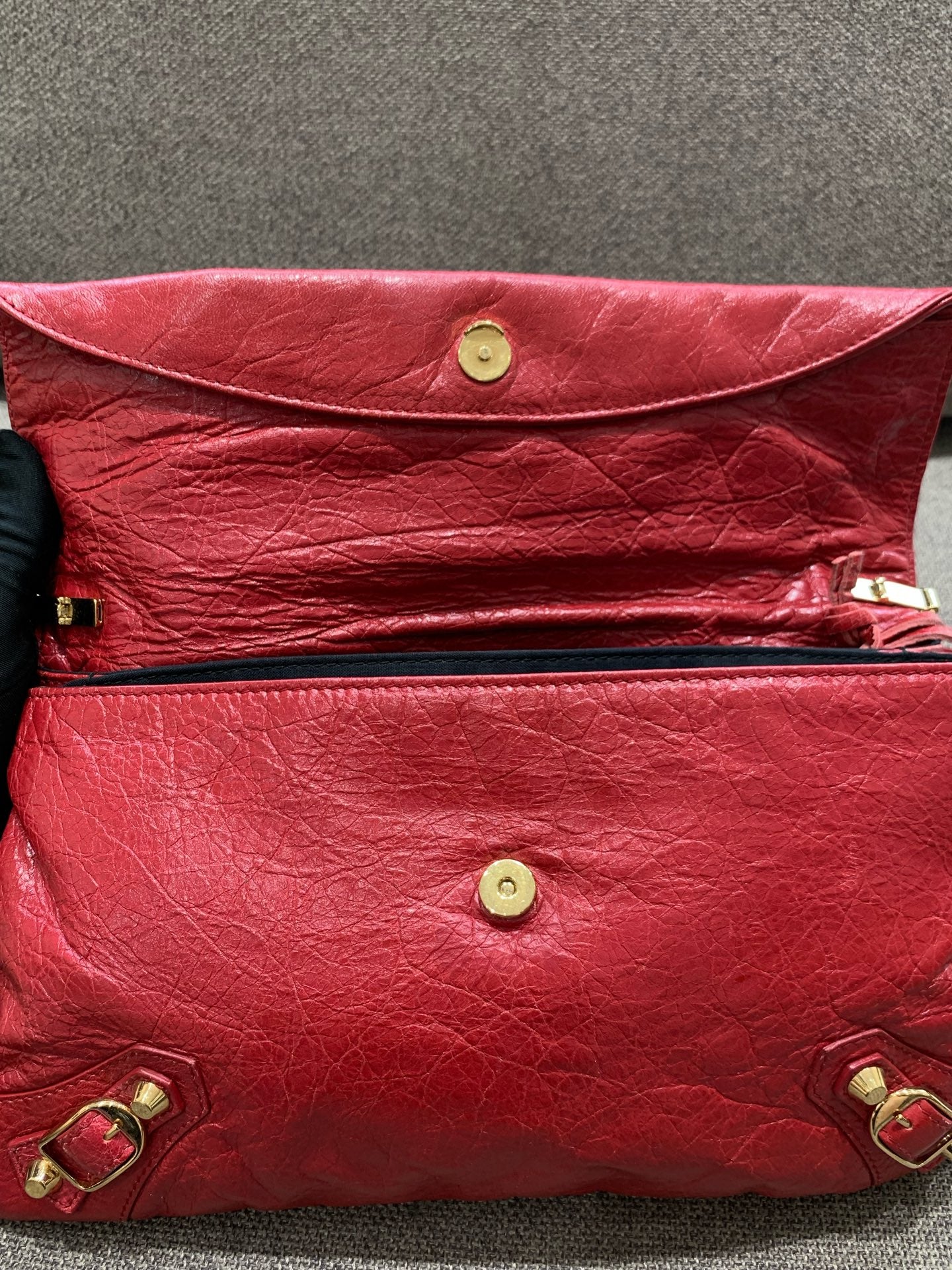 Balenciaga - Motorcycle Envelope Bag - Leather - Red - (small)