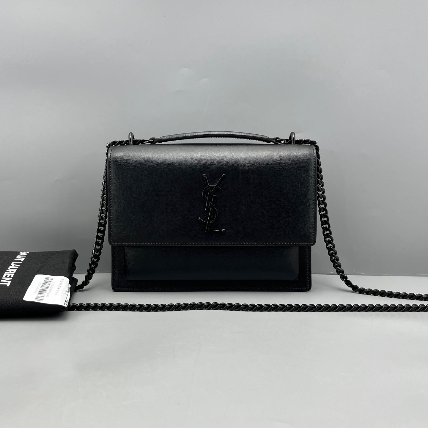 Saint Laurent - Sunset Medium - Leather - Black - (Medium)