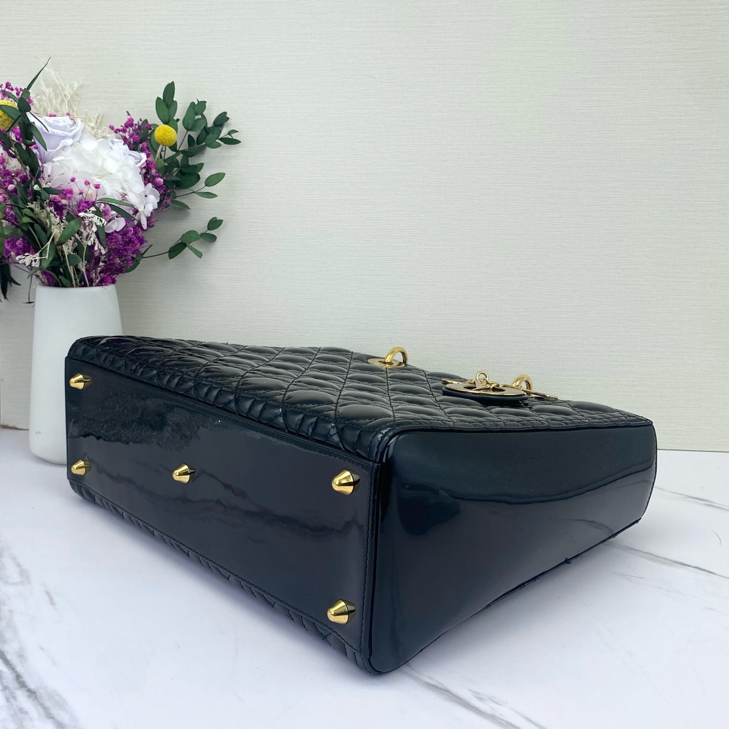 Dior - Lady Dior - Patent leather - Black - (Medium)