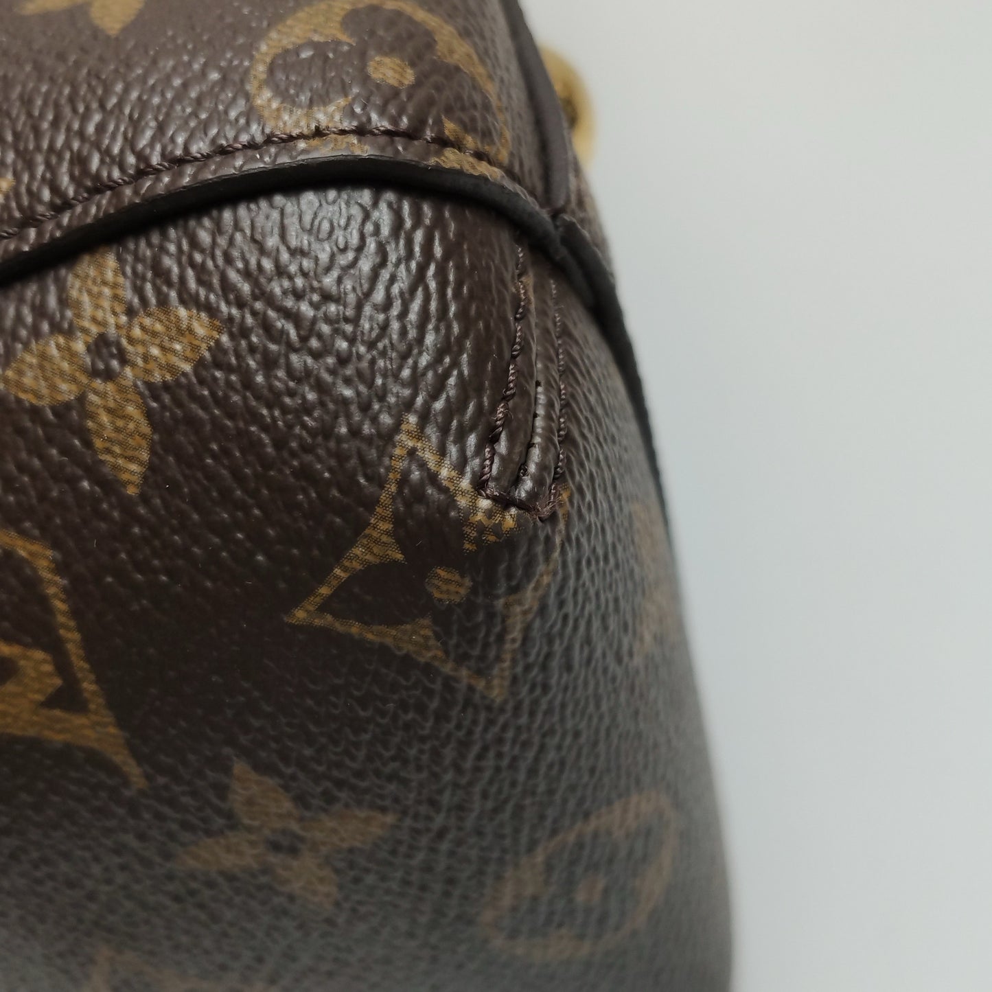 Louis Vuitton - Montaigne BB - Monogram coated canvas, Vachetta leather trim - Brown - (Small)