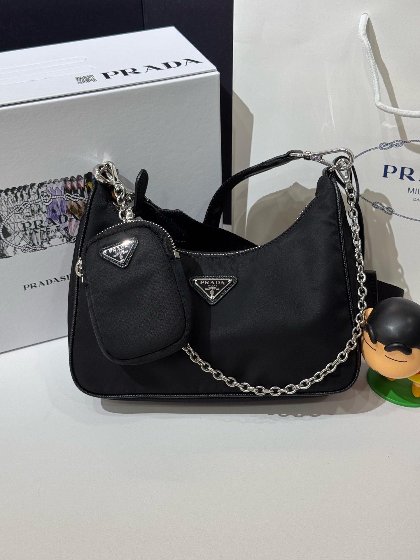 Prada - Re-Edition 2005 Shoulder Bag - Nylon - Black - (mini)