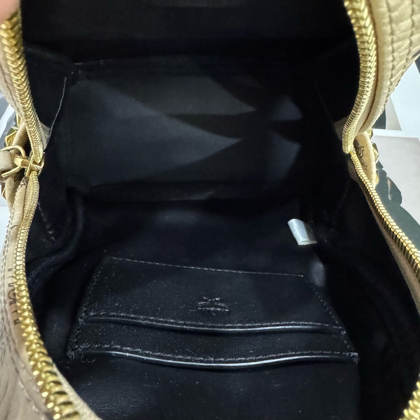 MCM - Ultra Mini Backpack 5202 - Visetos coated canvas with leather trim - Beige - (mini)