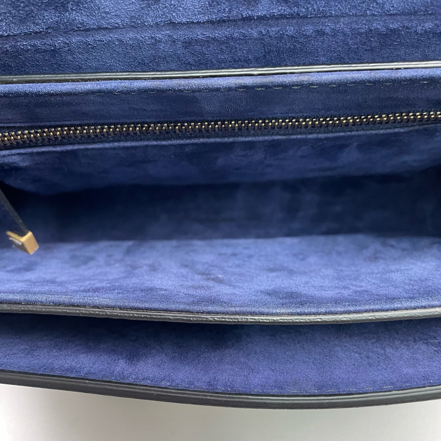 Dior - J'ADIOR - Grained leather exterior with suede interior lining - Navy with Gold-Tone Hardware - (Small)