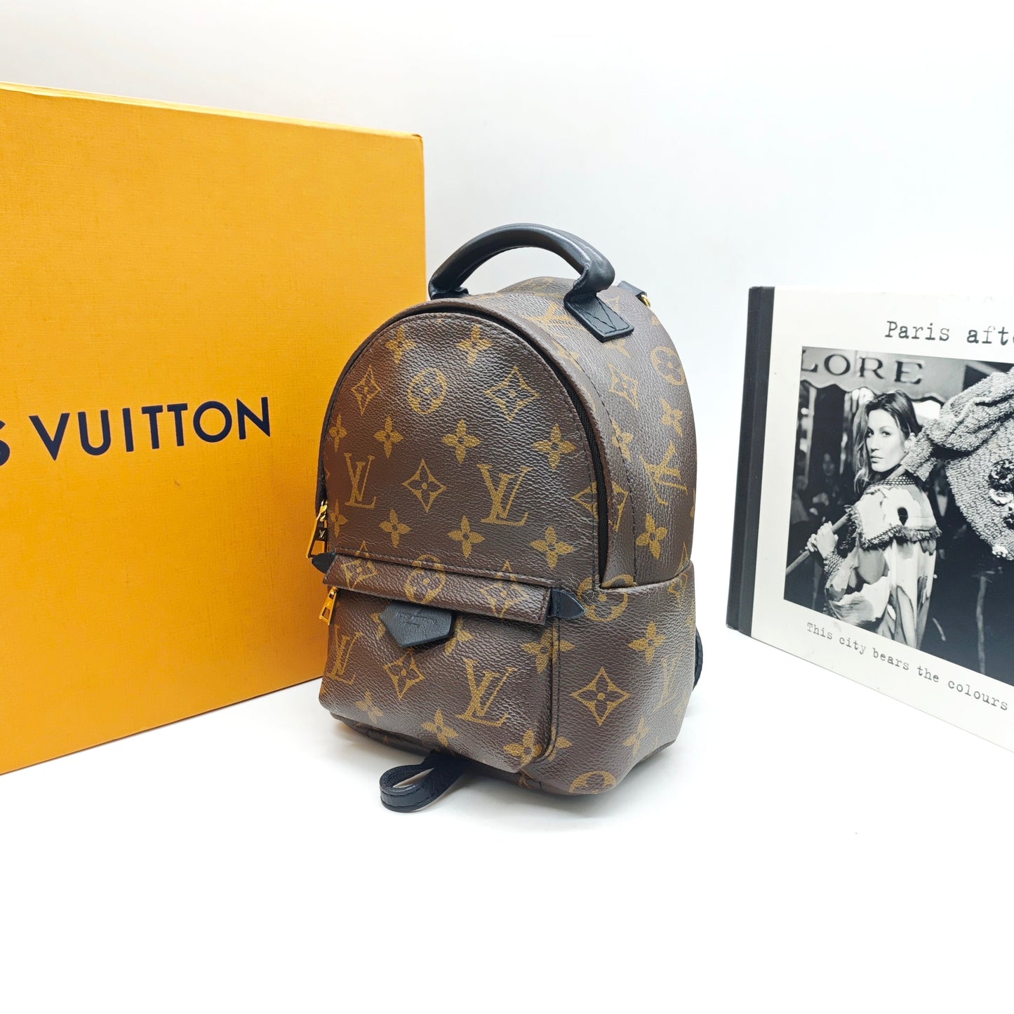 Louis Vuitton - Palm Springs Backpack Mini - Monogram coated canvas with leather trim - Brown, Black - (mini)