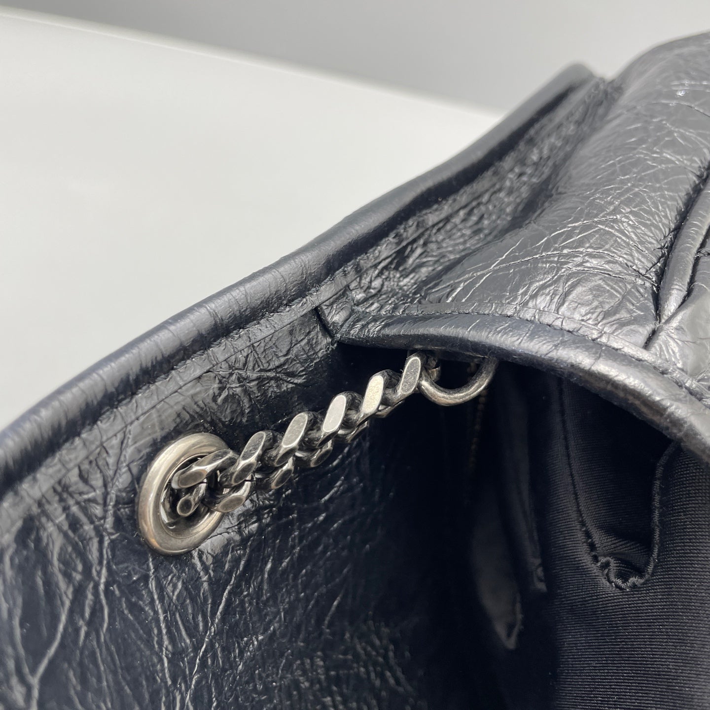 Saint Laurent - Niki Chain Wallet - Leather - Black - (mini)