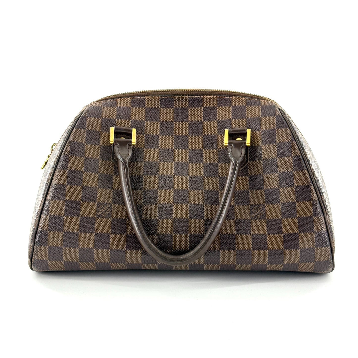 Louis Vuitton - Damier Ebene Bowling Bag - Damier Ebene coated canvas with leather trim - Brown - (Medium)
