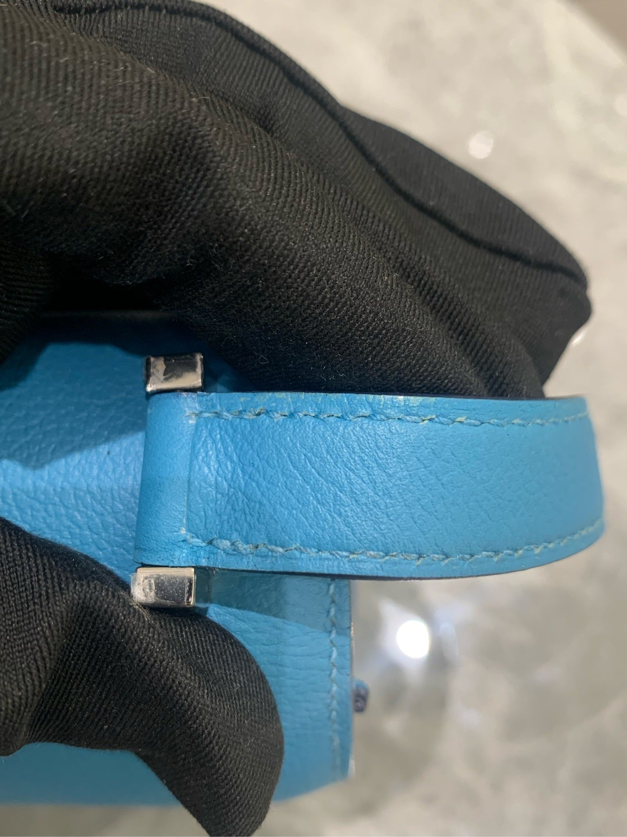 Hermès - Roulis Flap Bag - Evercolor leather - Blue - (Small)