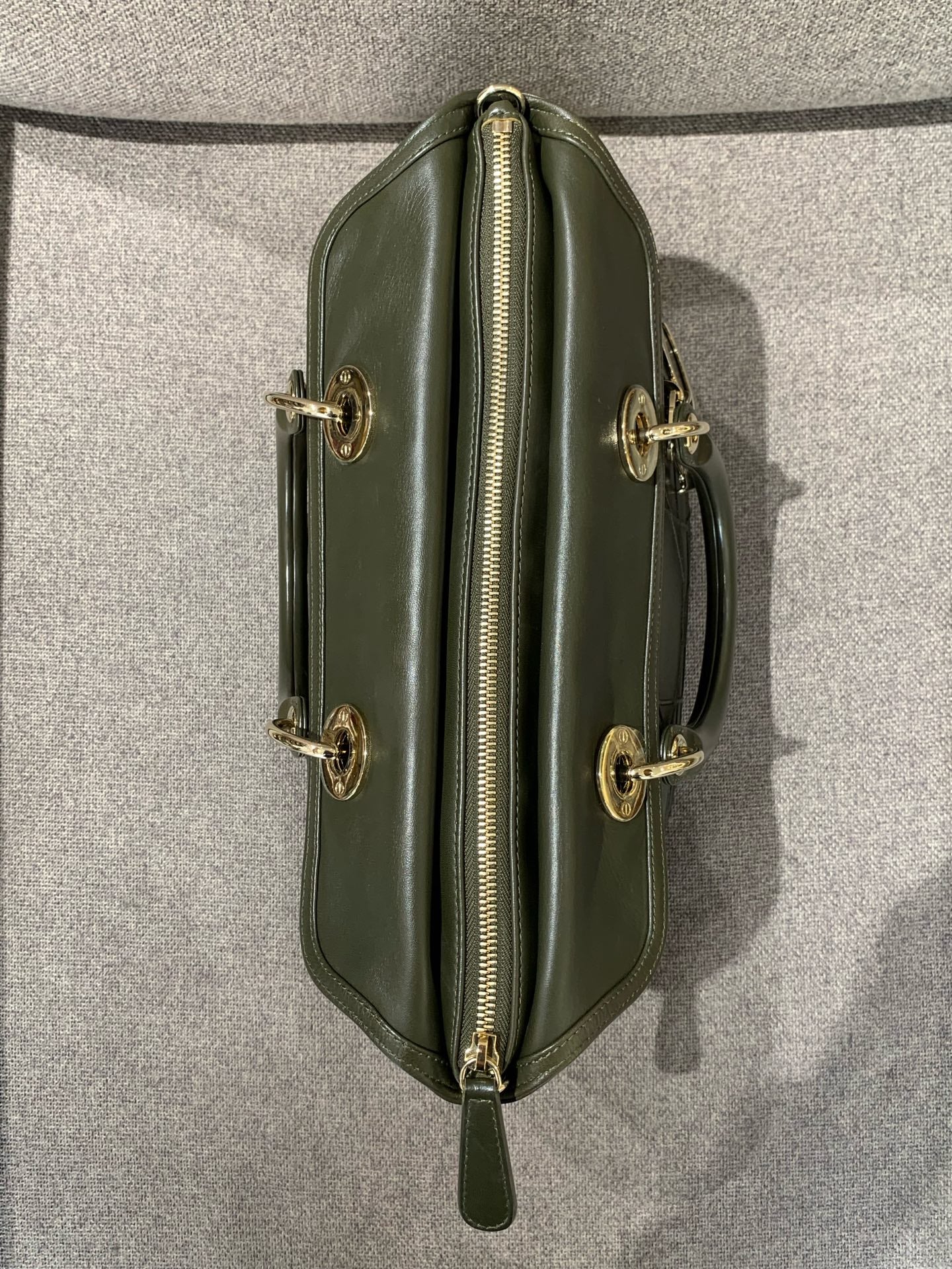 Dior - Cannage Handbag - Leather - Green - (medium)