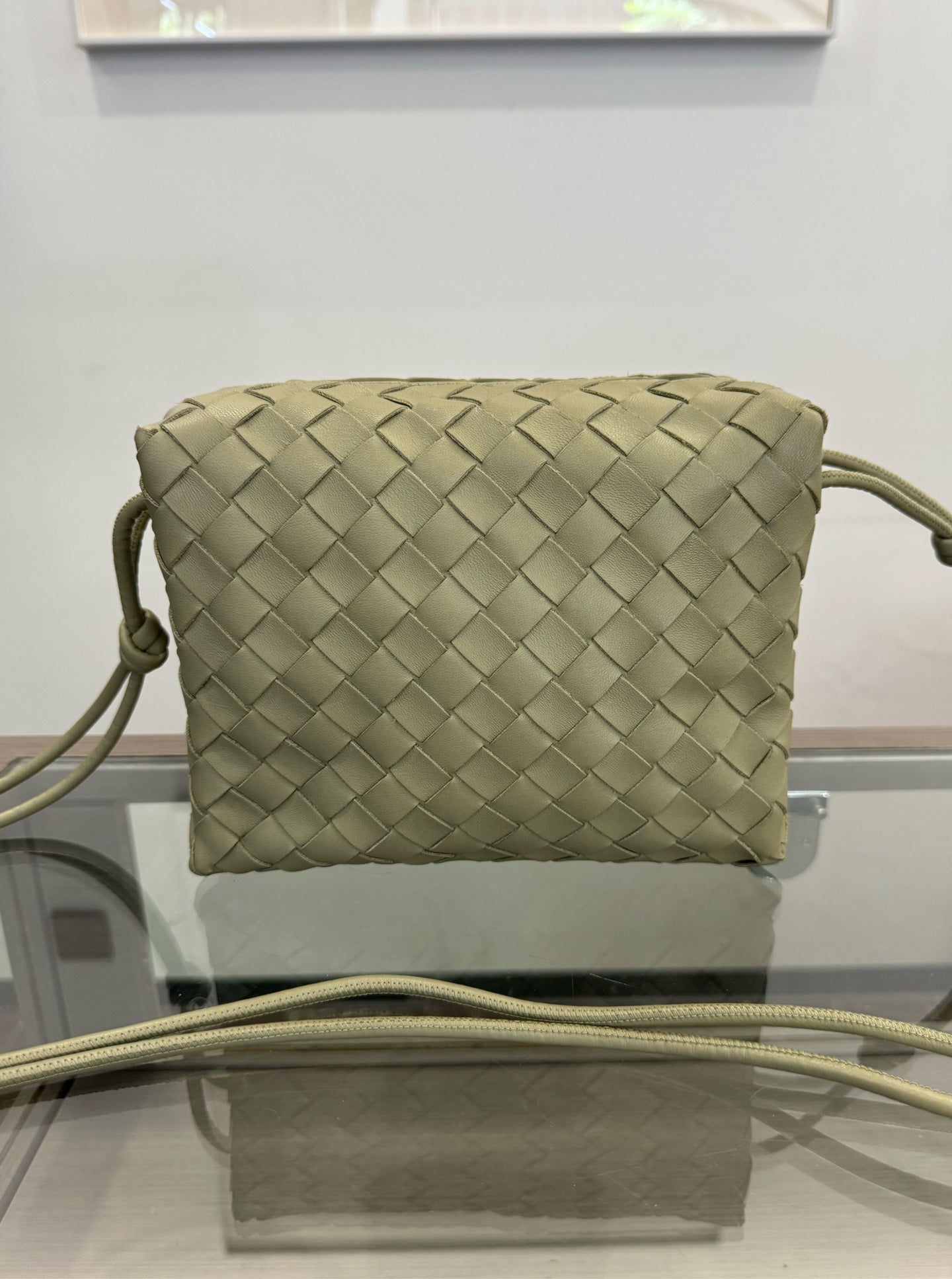 Bottega Veneta - Small Loop Camera Bag (Item 680255V1G112916) - Lambskin leather - Green - (small)