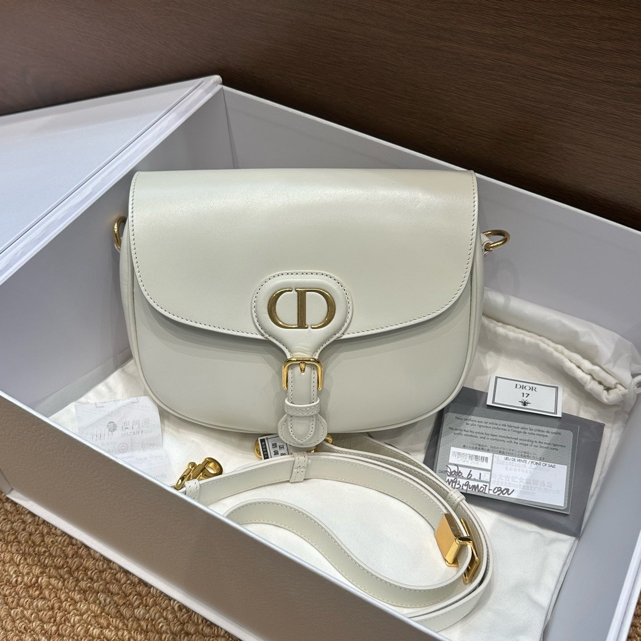 Dior - 30 Montaigne Flap Bag - Leather - White - (Small)